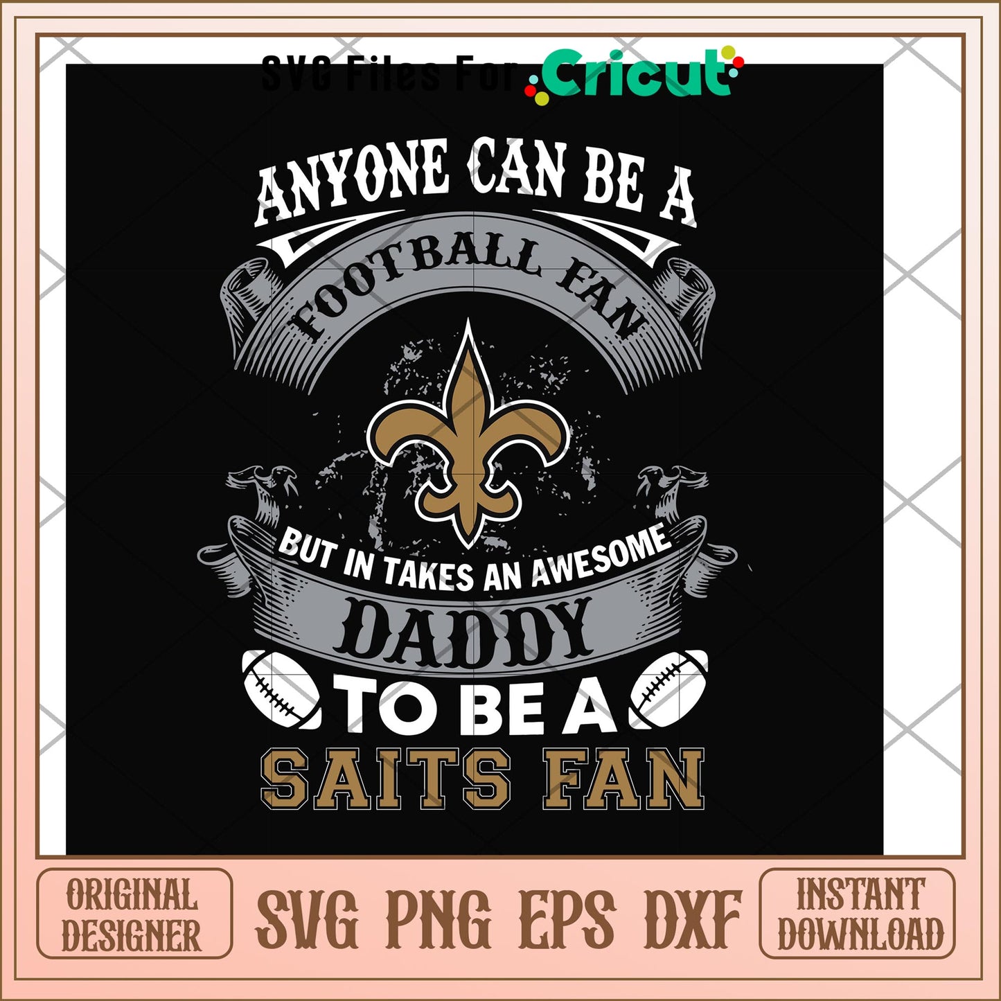 Daddy to be a saits fan svg, saits fan svg, new nfl svg