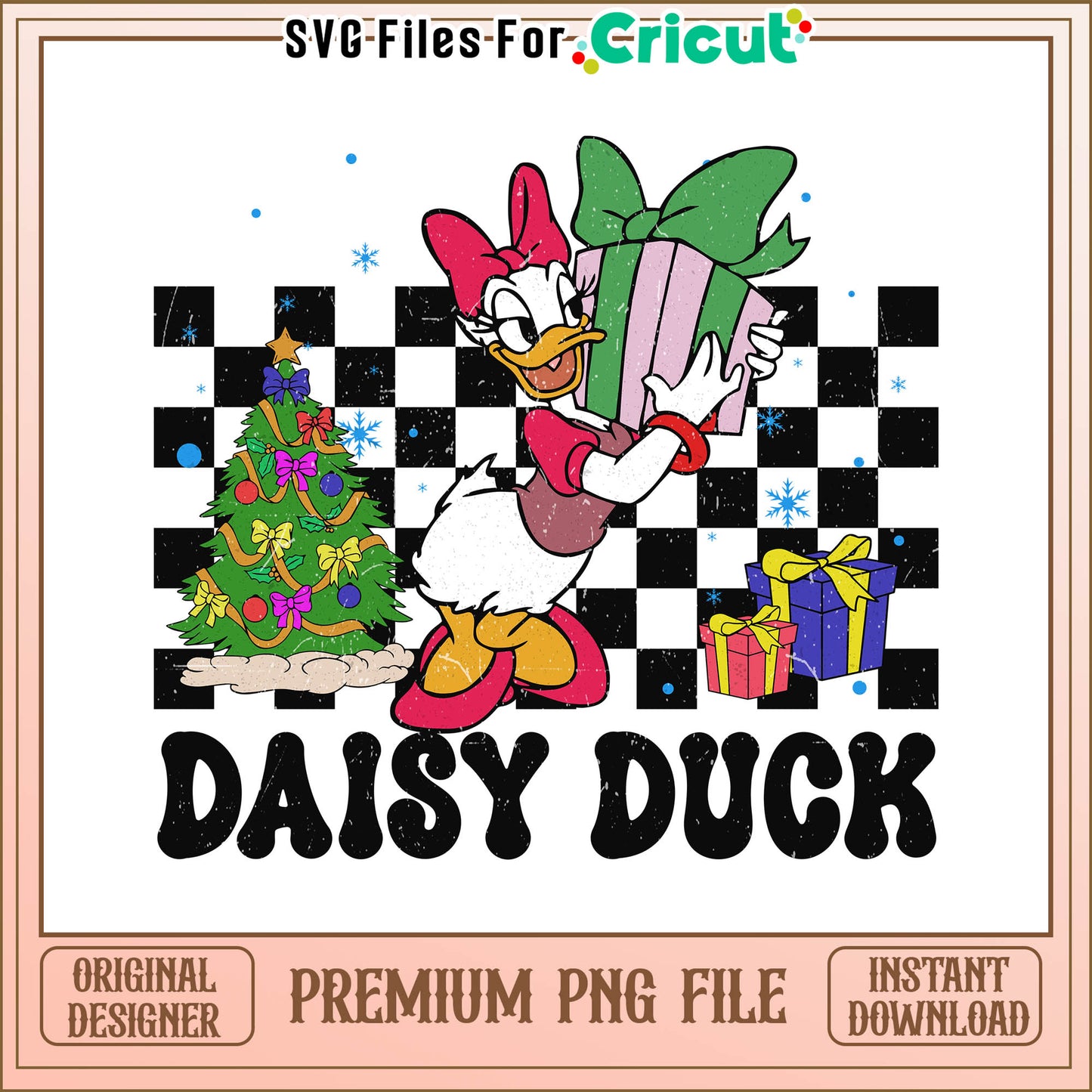 Daisy Duck Christmas Present png, disney gifts christmas png