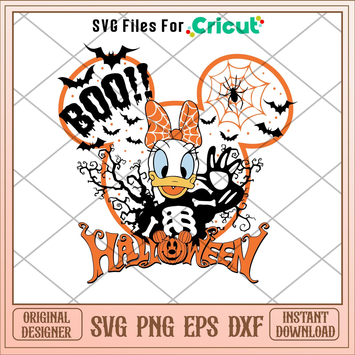 Daisy duck boo halloween svg, daisy duck svg, halloween svg