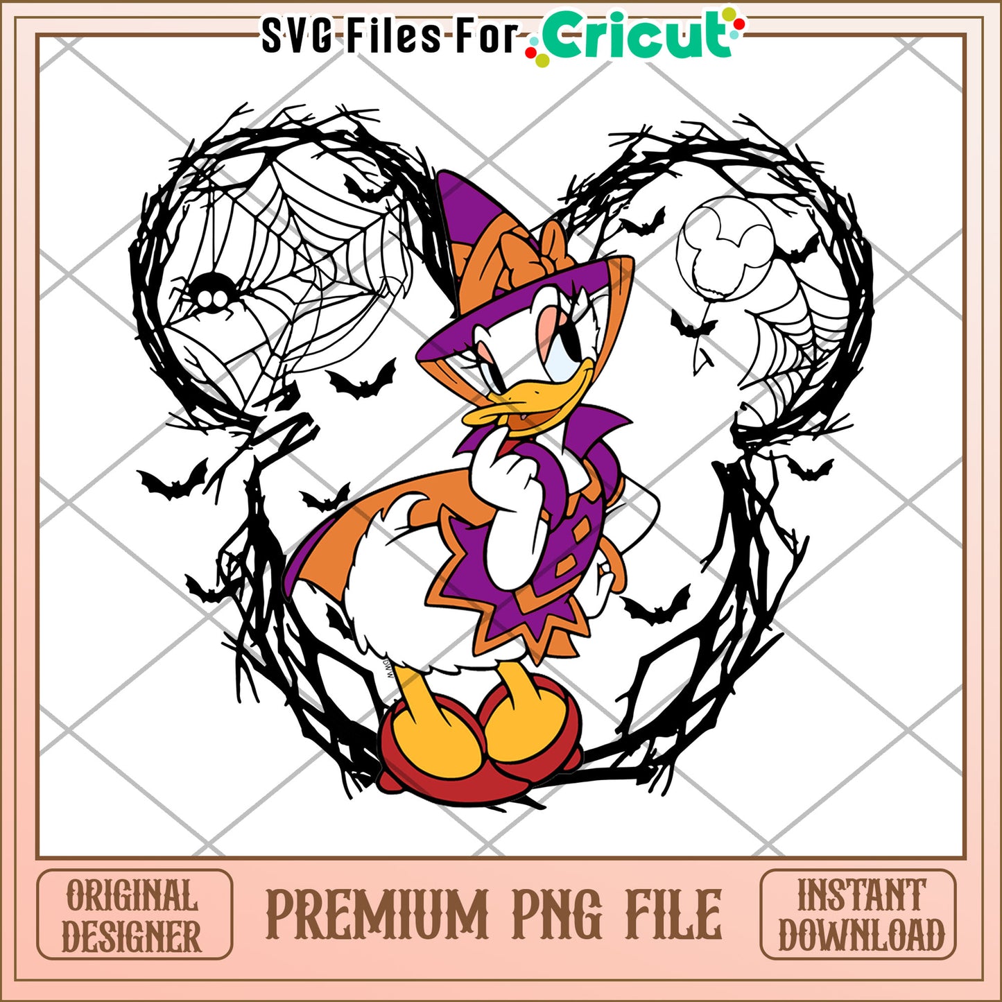 Daisy black mickey png, halloween events png,trick or treat png