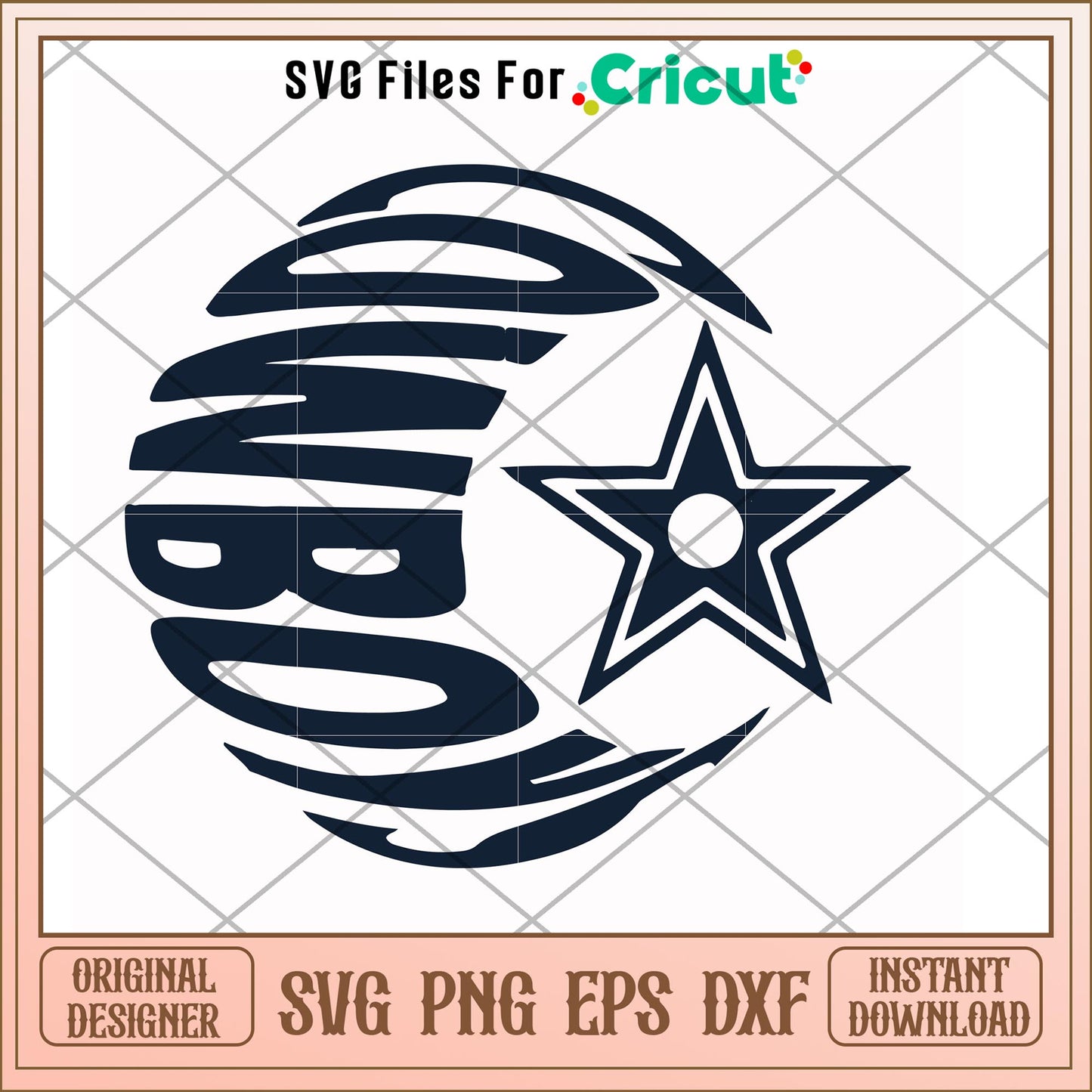 Dalals Cowboys logo star black svg, Dalals Cowboys svg, new nfl svg