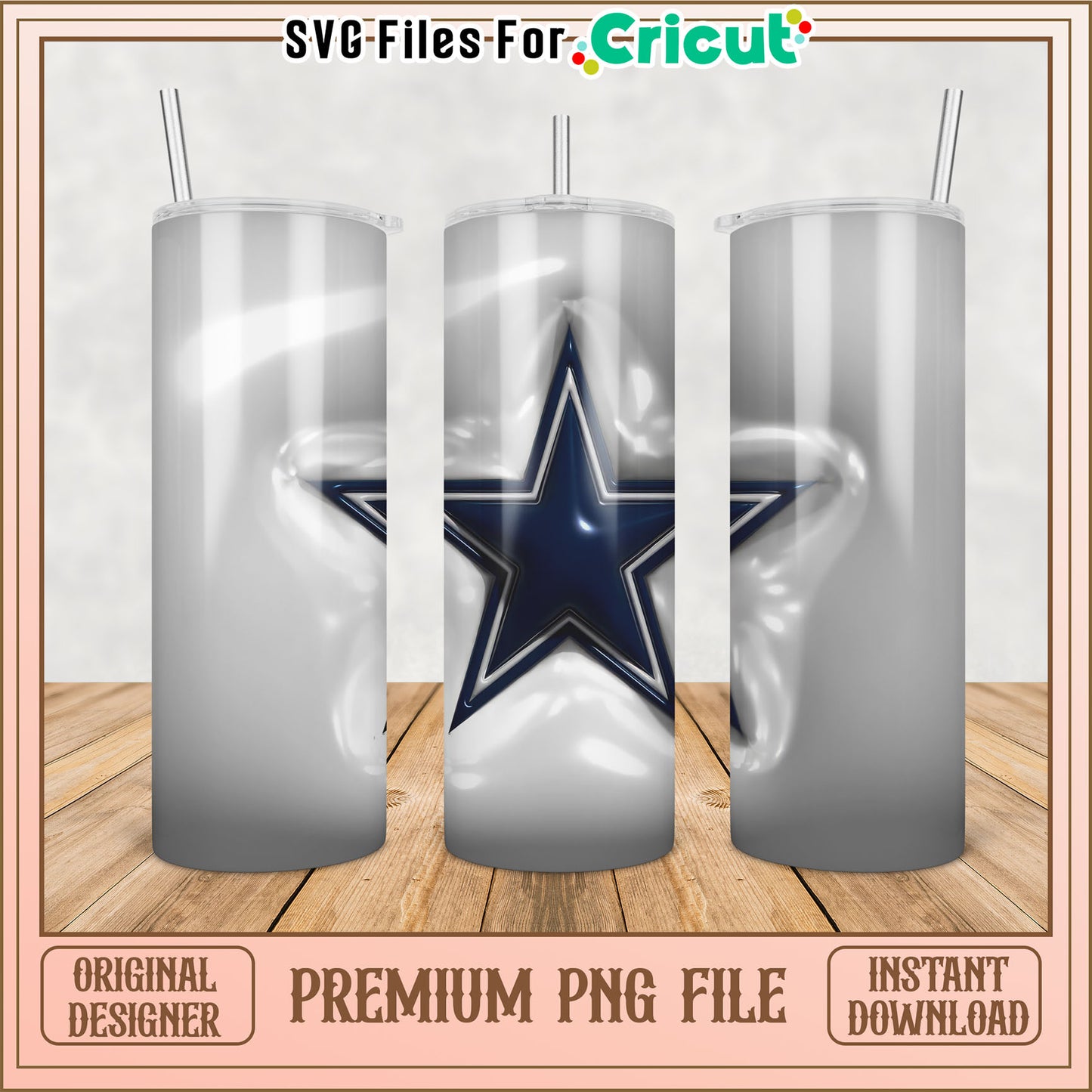 Dallas Cowboys Tumbler PNG Sublimation