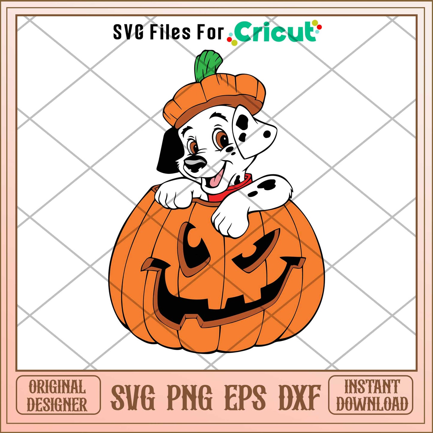 Dalmatian Pumpkin Embroidery Designs svg, Disney characters svg, Digital Download
