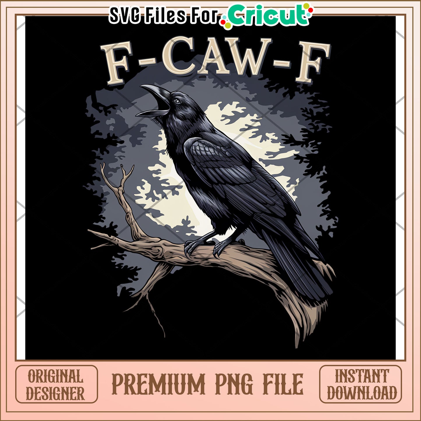Dark crow f caw f png, halloween vibes png, gothic raven png