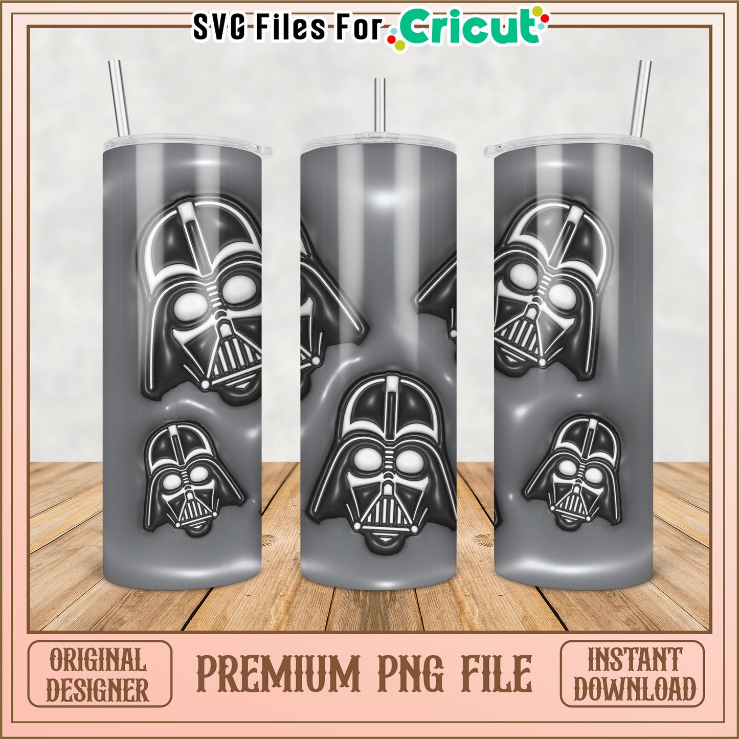 Darth Vader Tumbler PNG Sublimation Design
