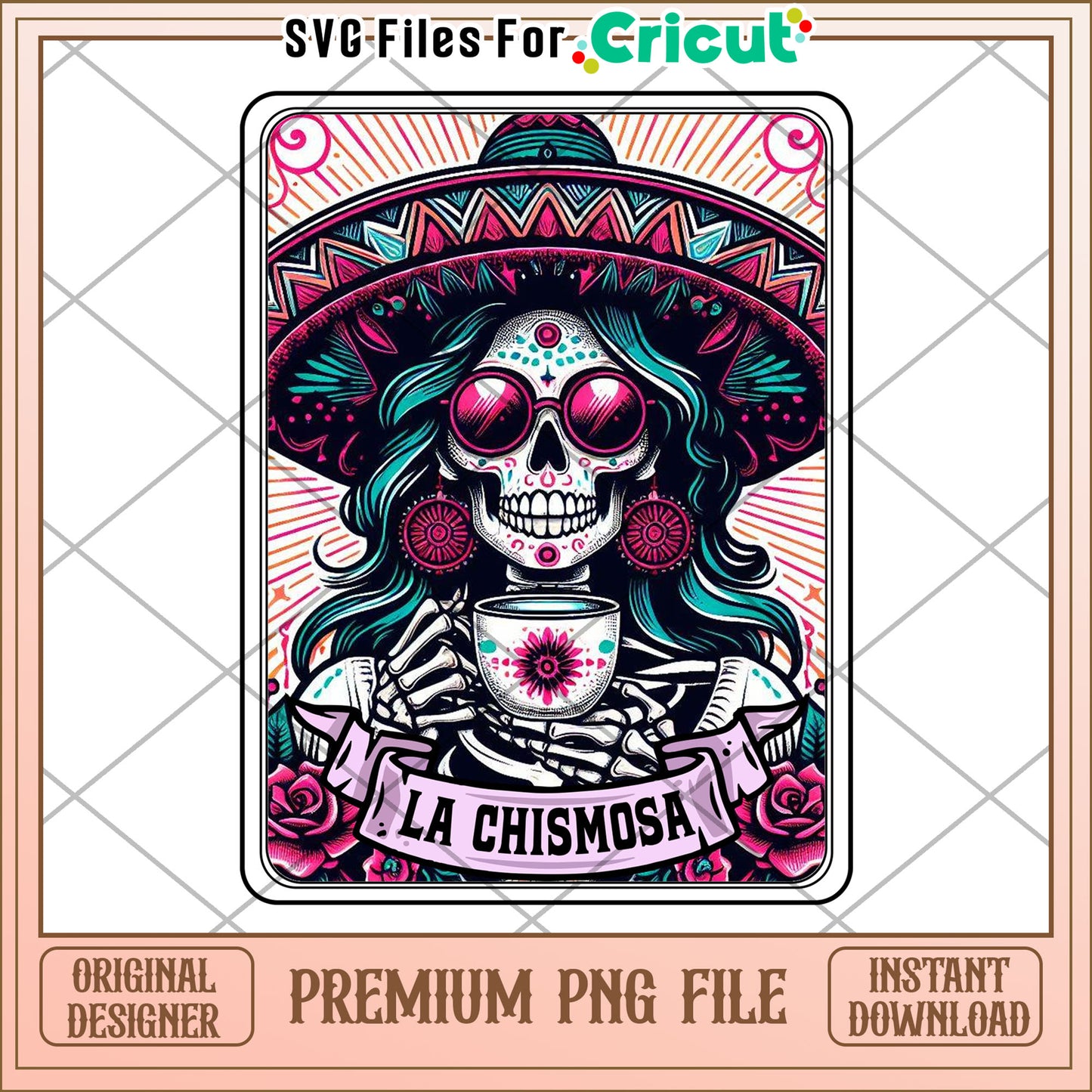 Day of the Dead Sugar Skull PNG