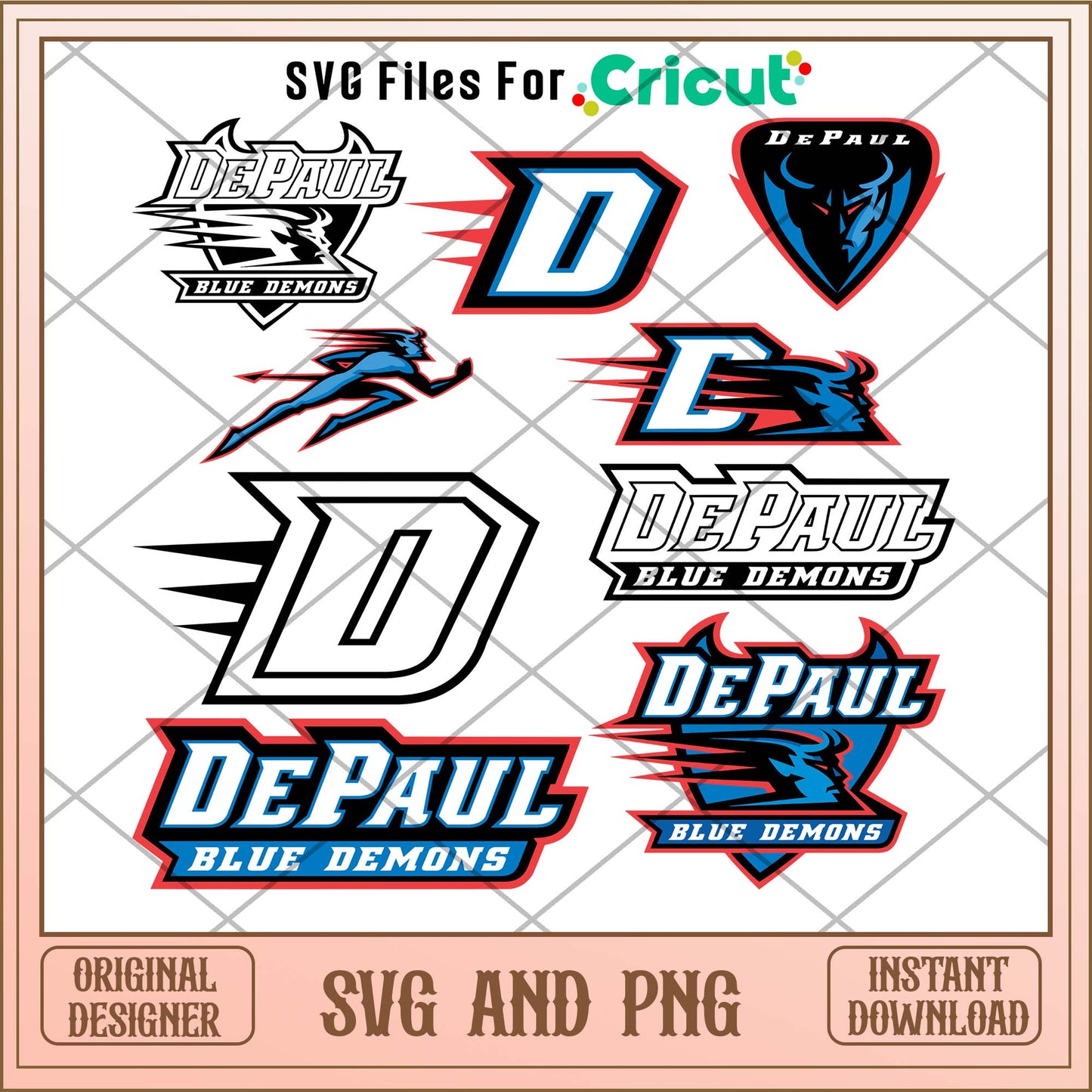 DePaul Blue Demons svg, DePaul Blue Demons svg bundle, NCAA svg