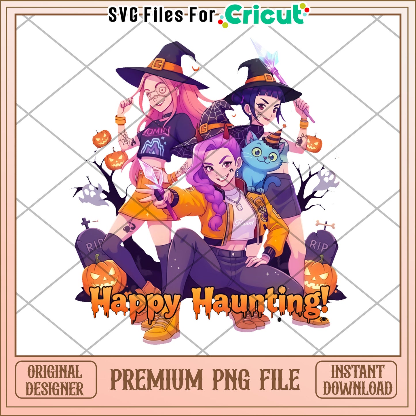 Demon hunters halloween png, halloween jokes png, halloween drawings png