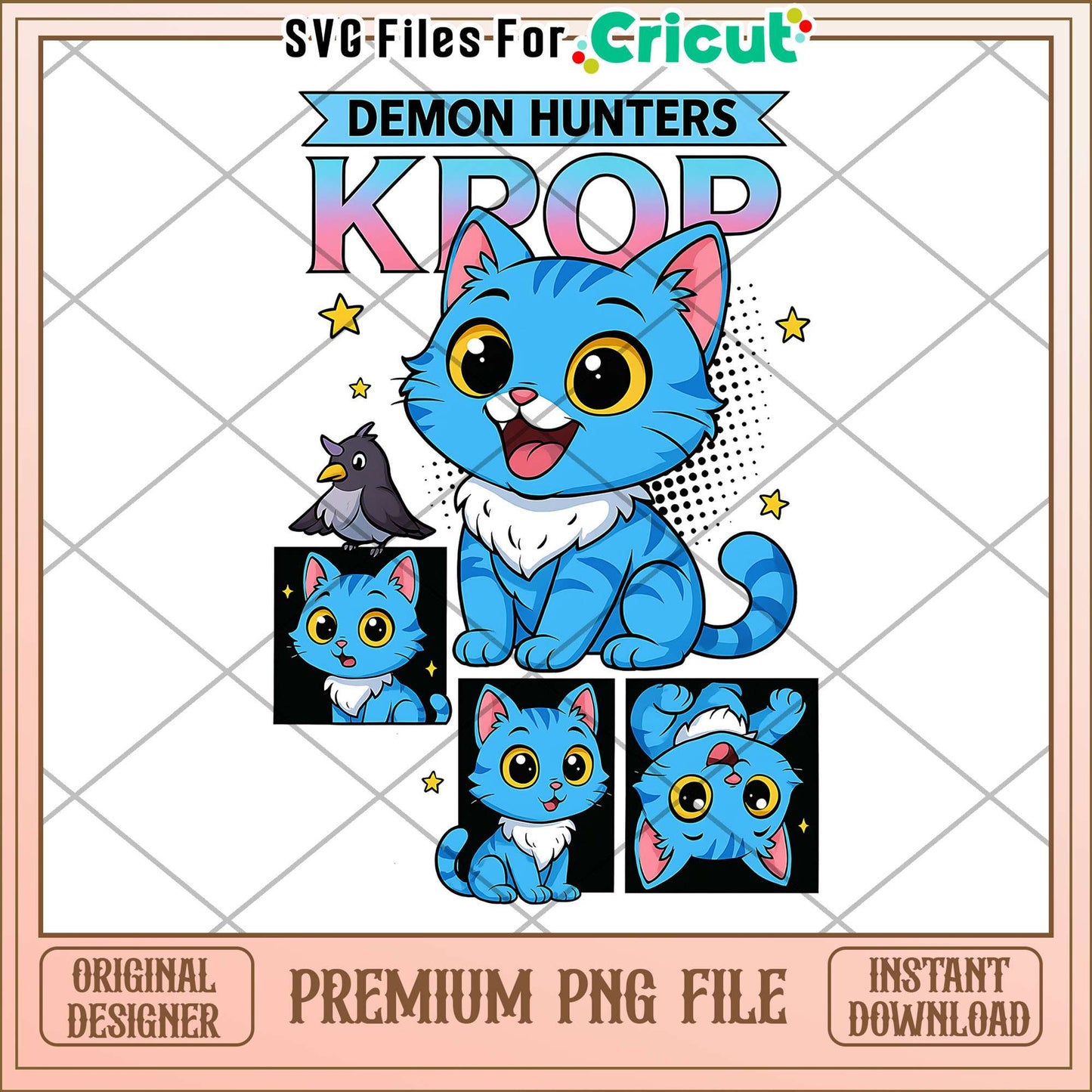 Demon hunter tiger png, saja boys band png, huntrix band png