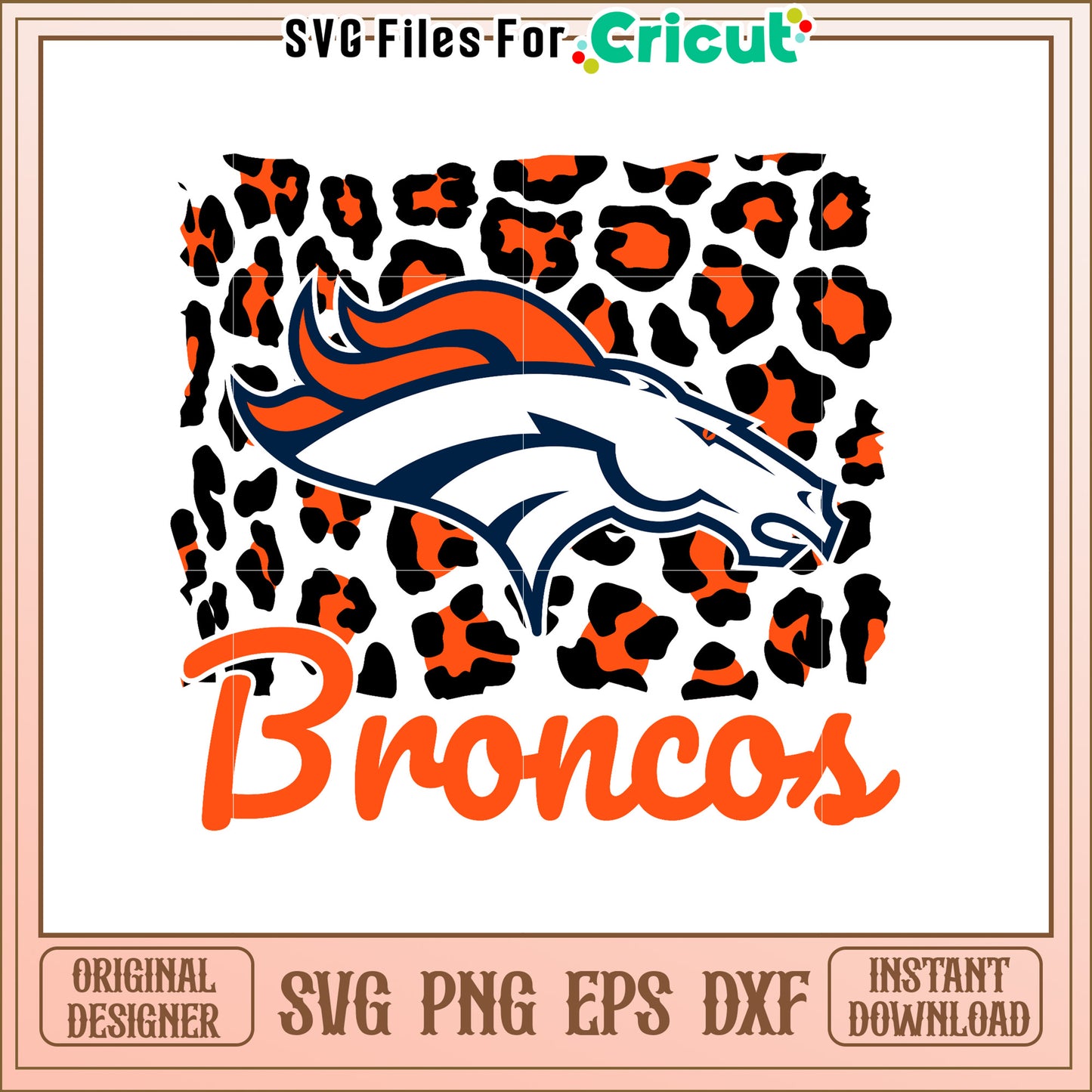 Denver Broncos SVG Design for Football Fans Decor