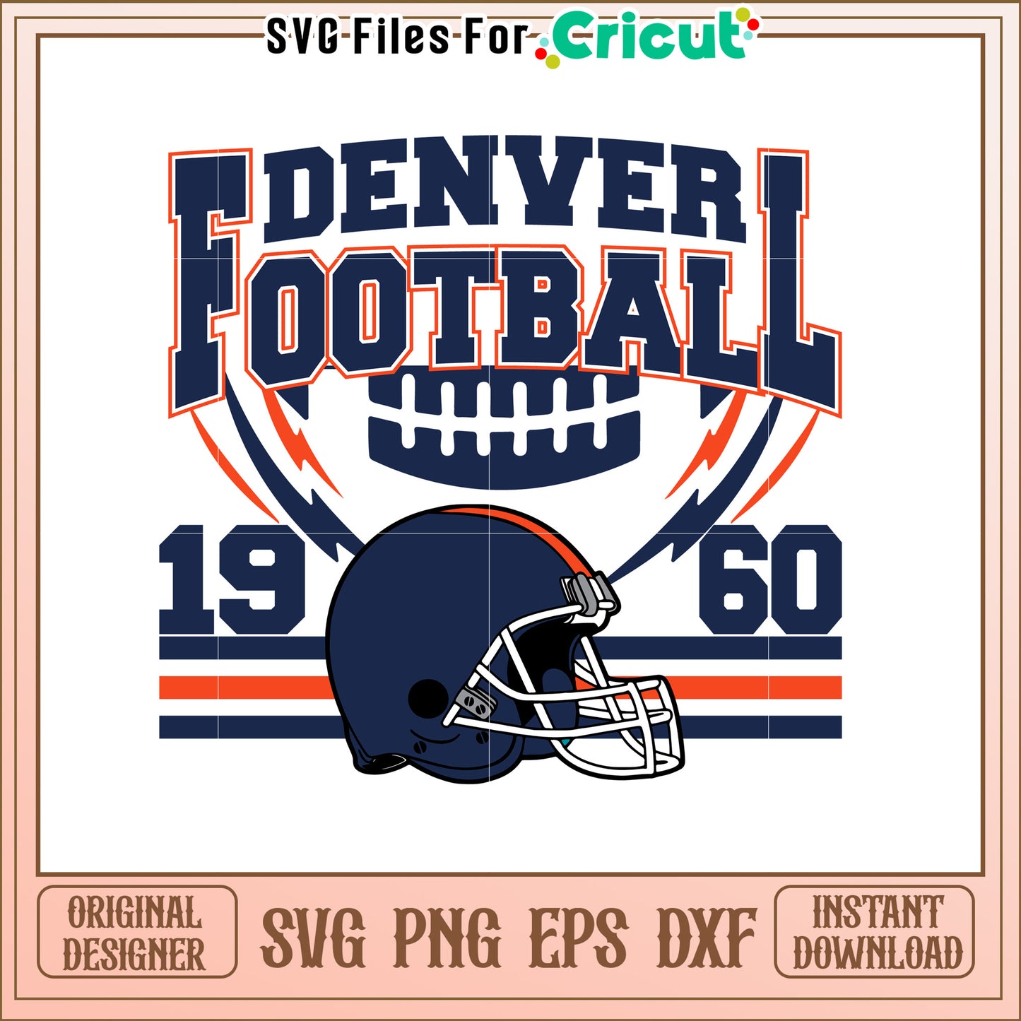 Denver Football SVG Design for Team Spirit Decor