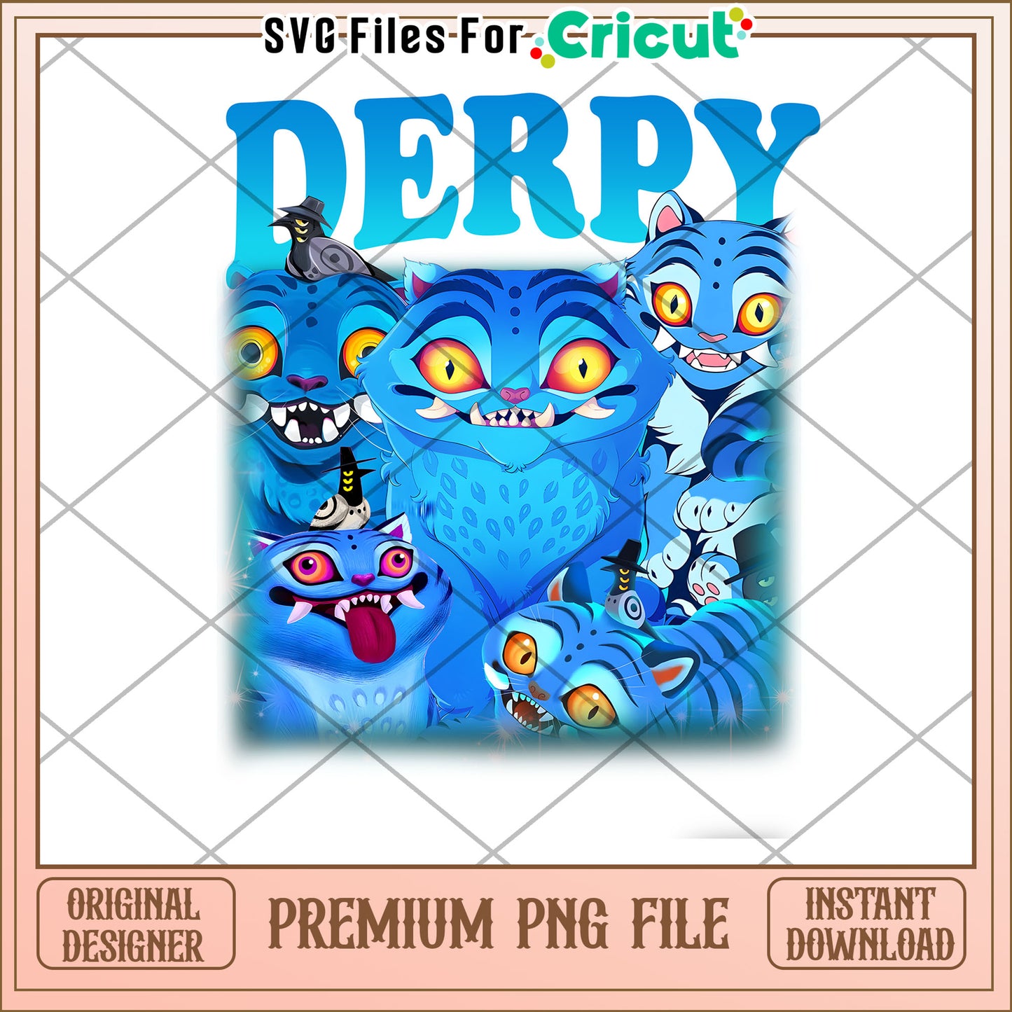 Derpy blue tiger png, huntrix tiger png, saja boys toys png