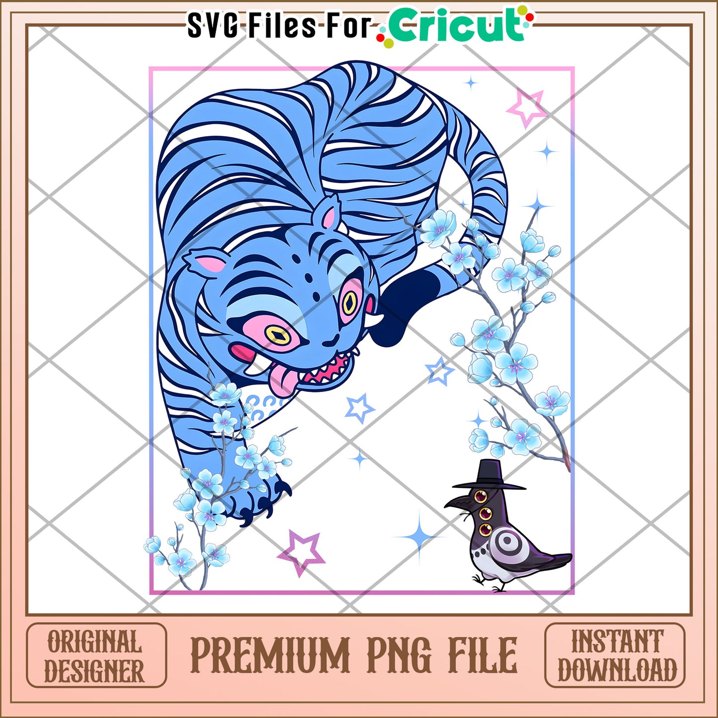 Derpy tiger png, kpop band png, huntrix tiger png