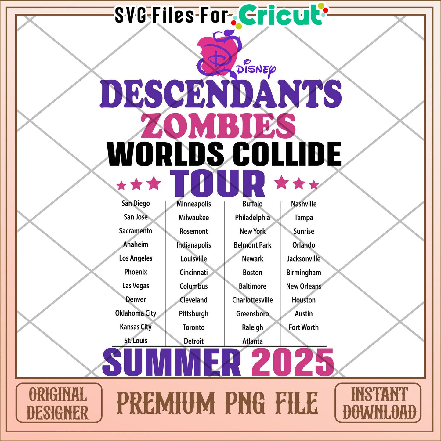 Descendants zombies tour concert music festival back png, disney mashup png
