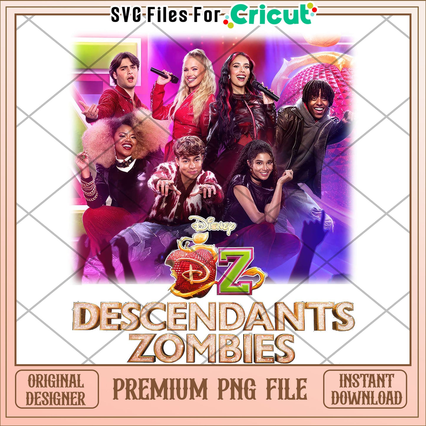 Descendants zombies world tour front png, disney mashup png, teen concert design png