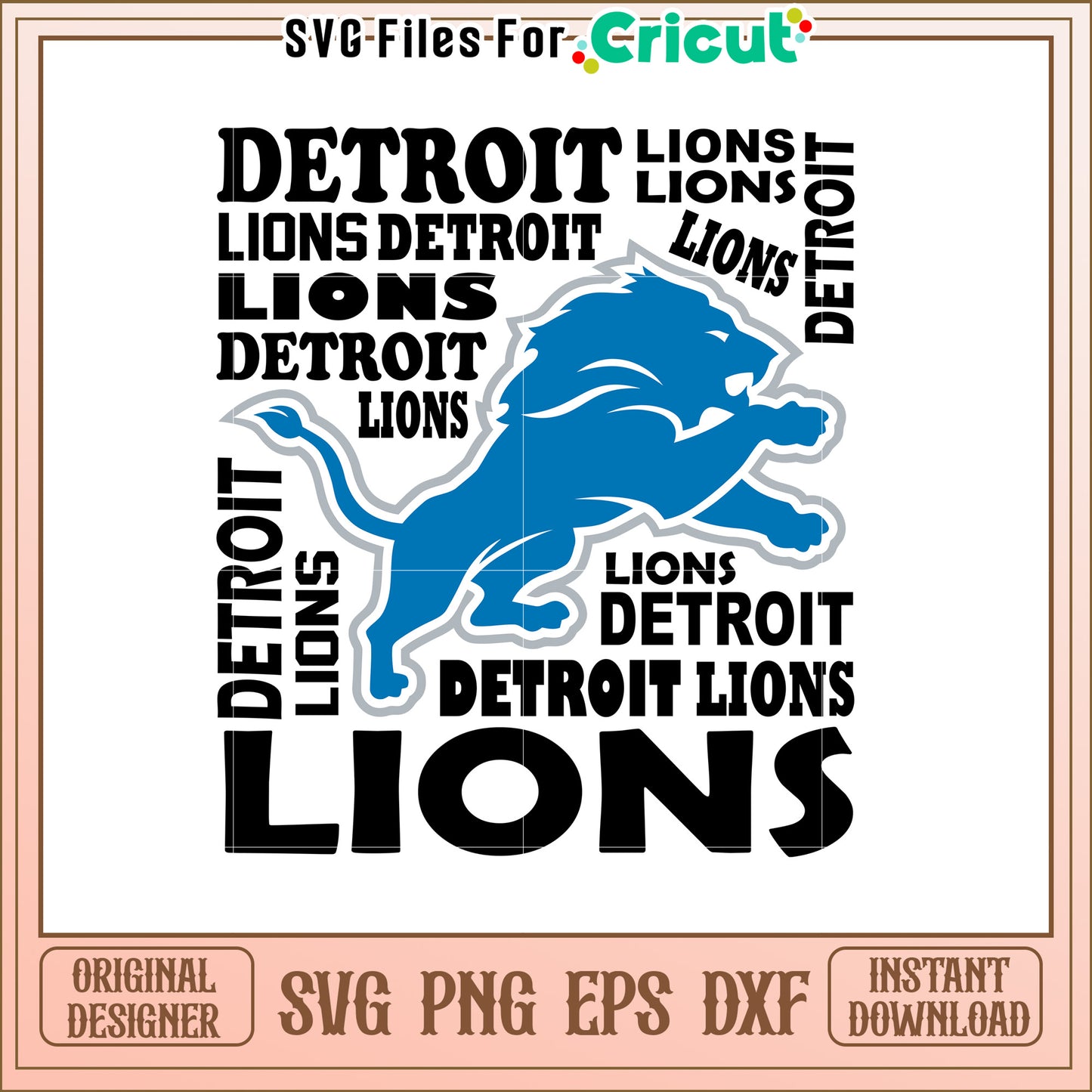 Detroit Lions Svg Design for Sports Fans Decor