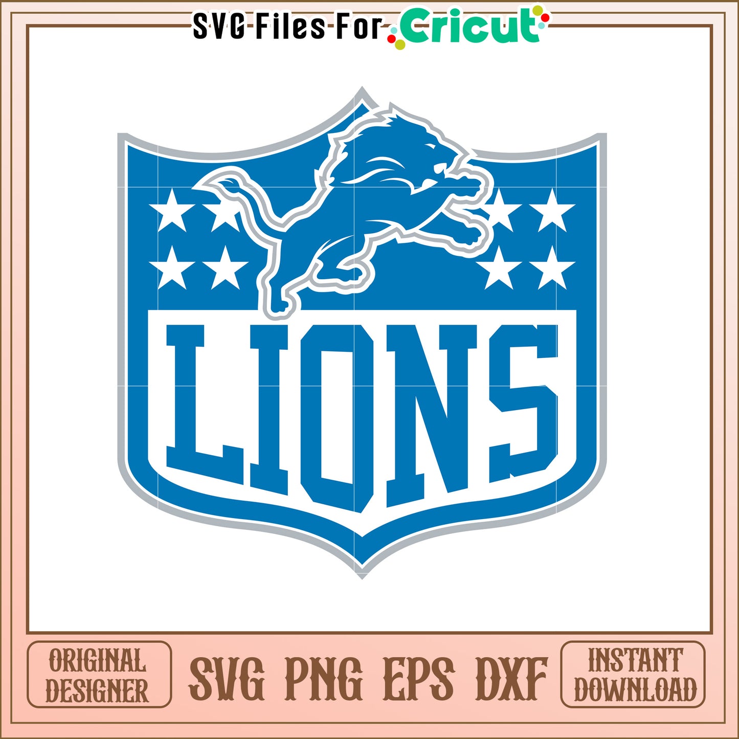 Detroit Lions Team Logo SVG Design for Fans