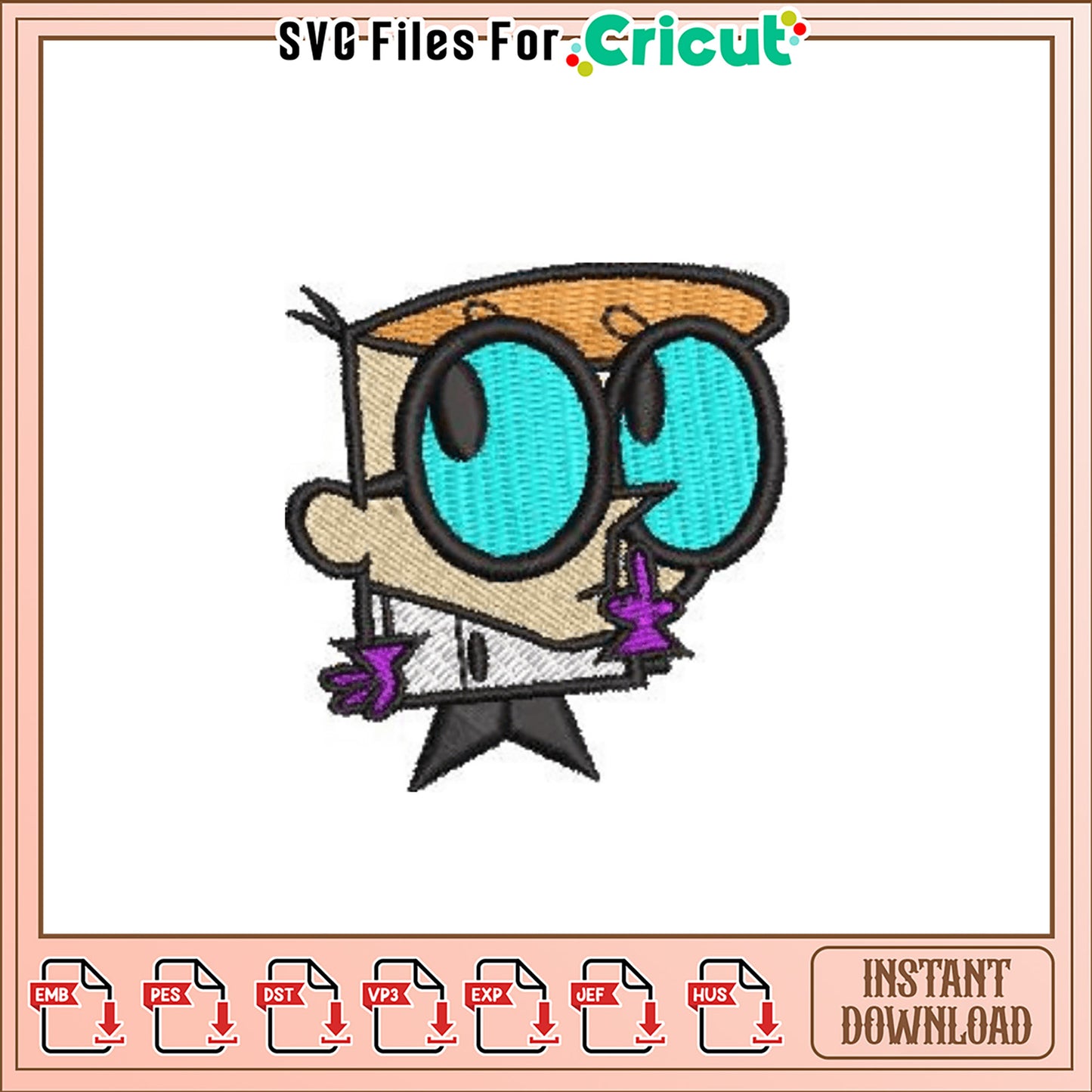 Dexter Embroidery Design Instant Download