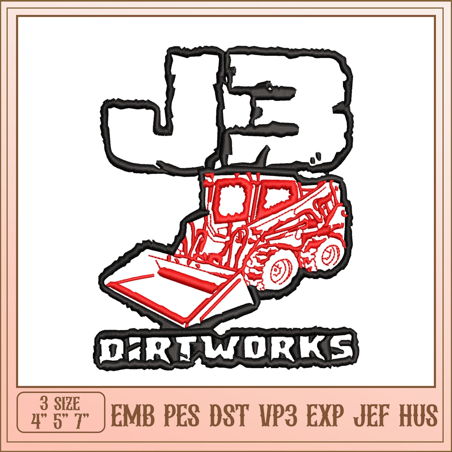 Dirtworks Embroidery Design