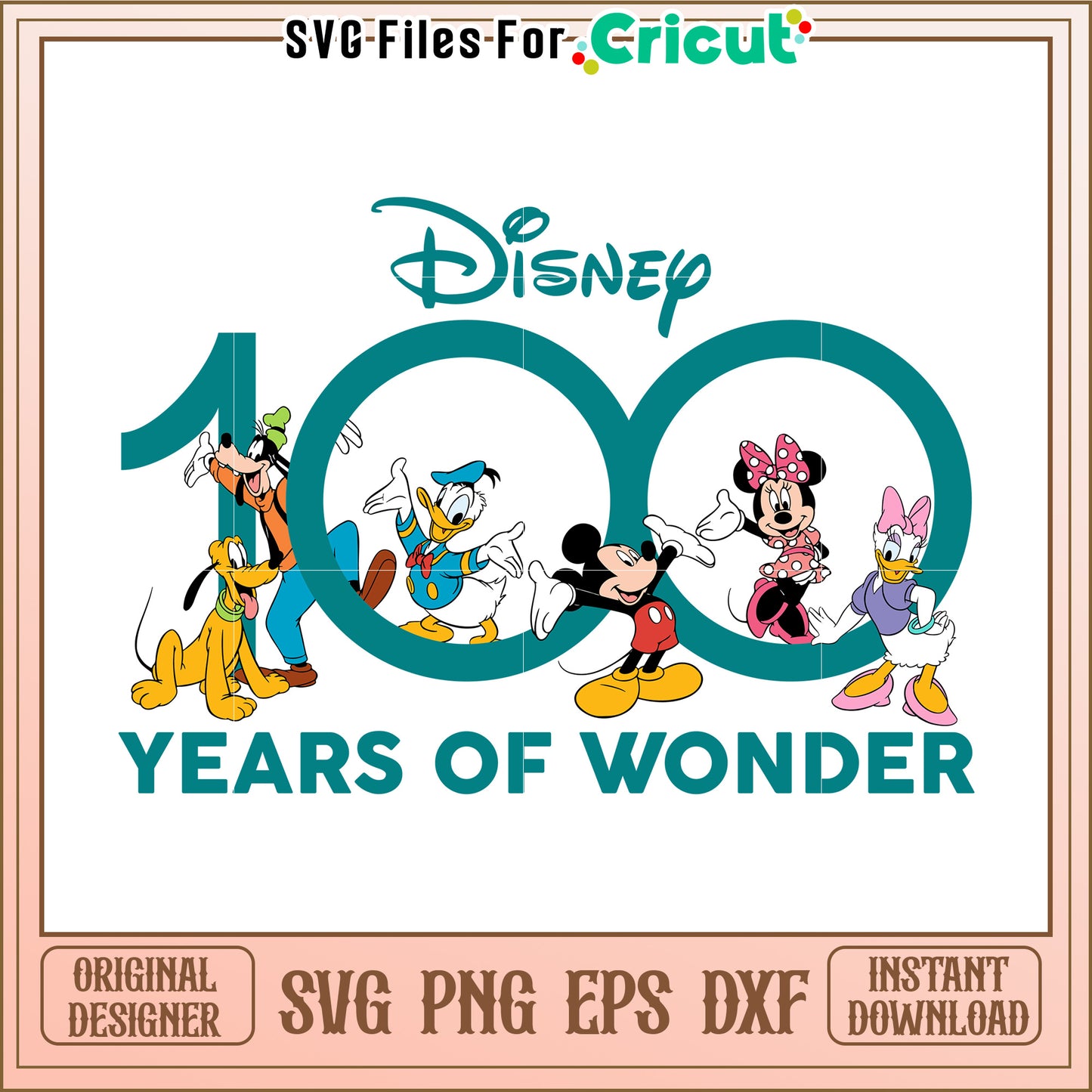 Disney 100 Years SVG PNG EPS DXF