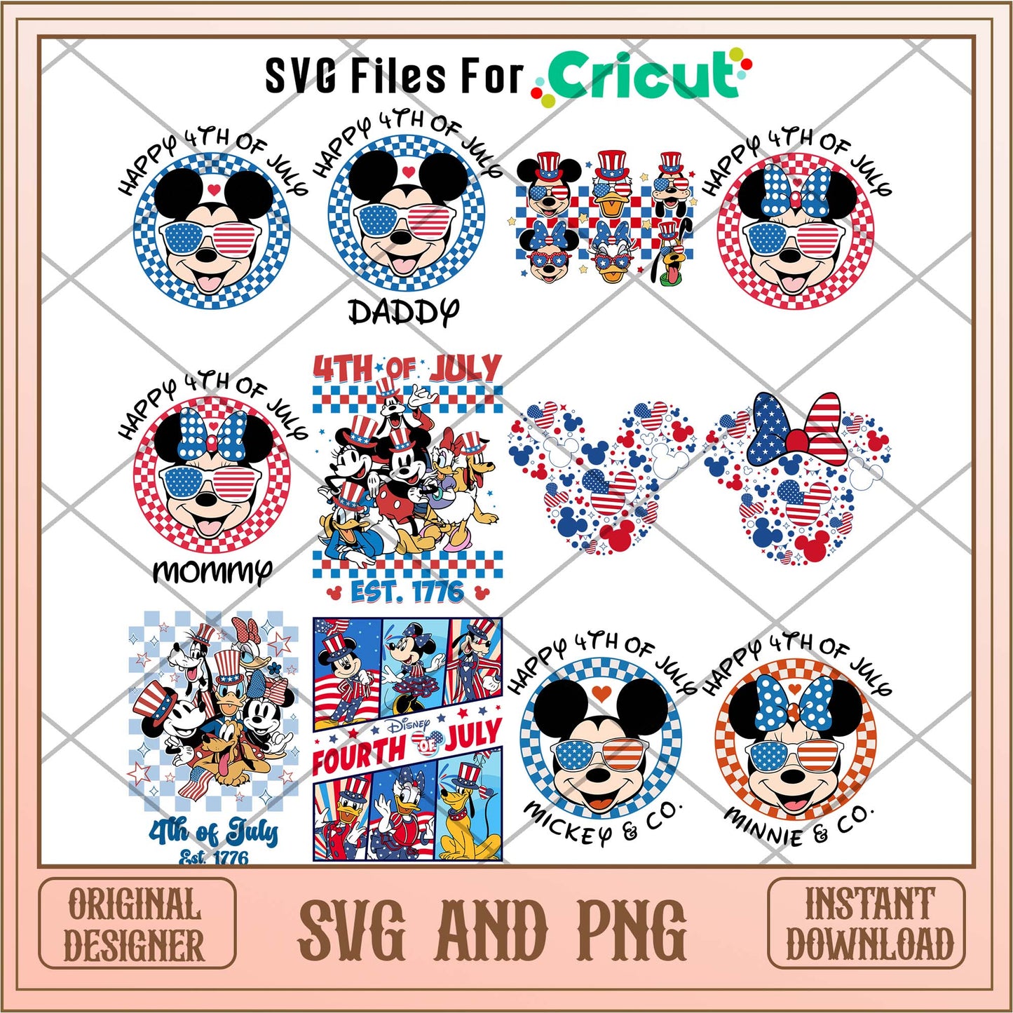 Disneyland 4th of july logo svg bundle