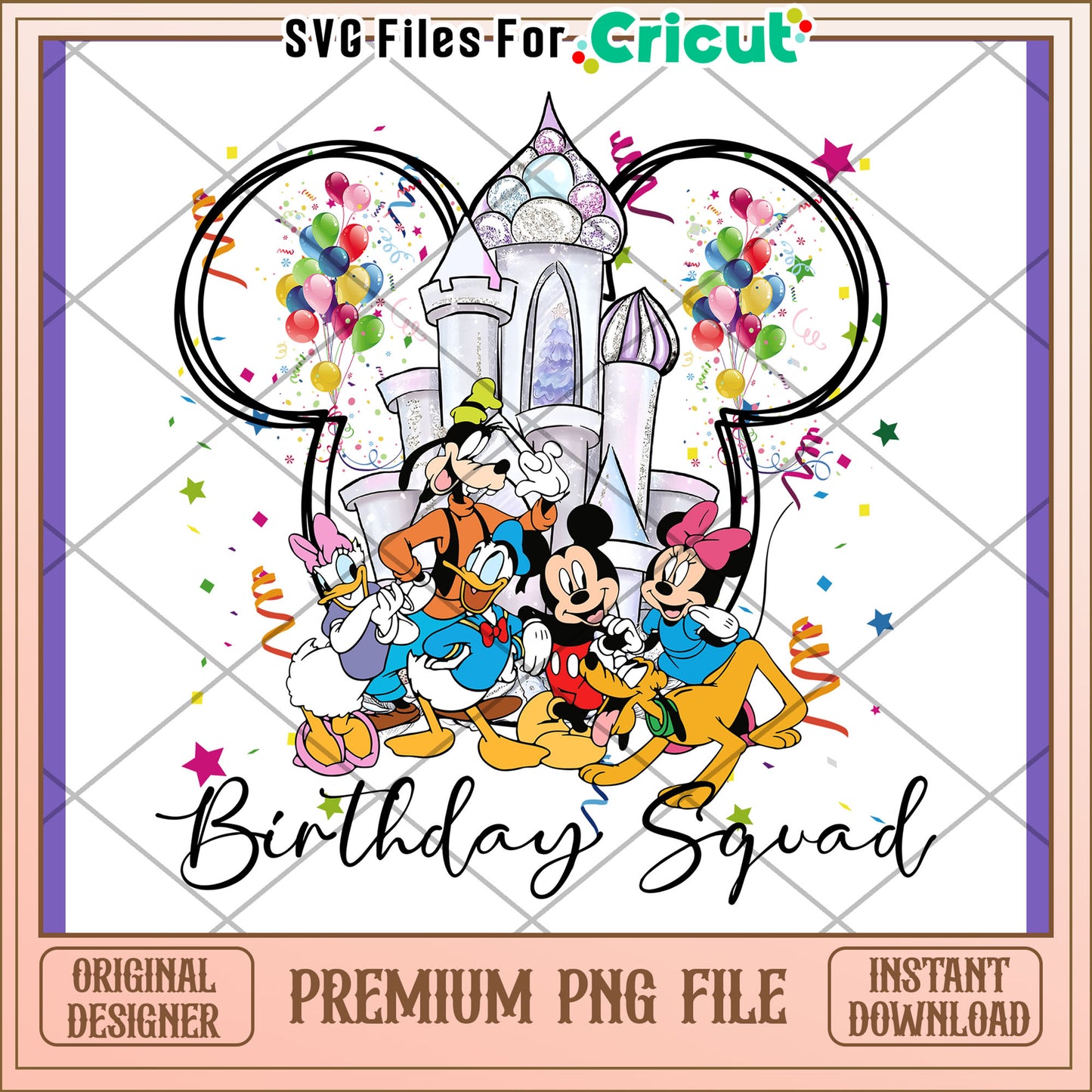 Disney Birthday Squad PNG Design