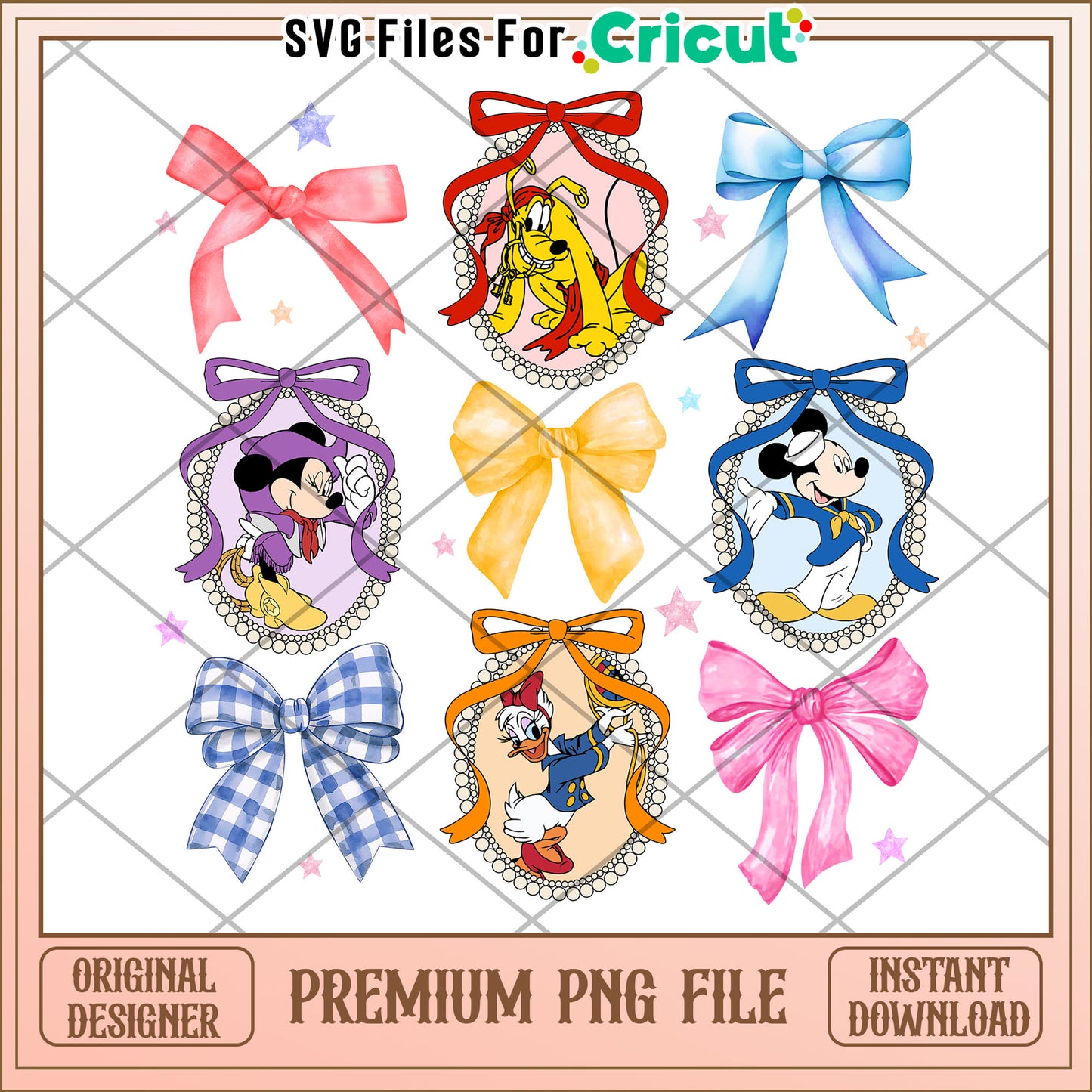Disney Bow PNG Sublimation