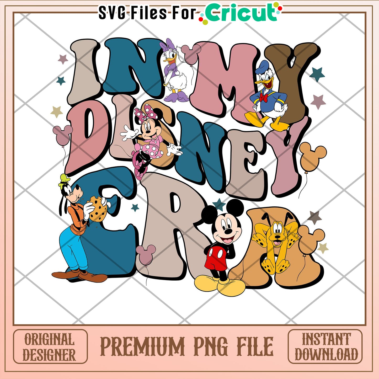 Disney Characters PNG Design Instant Download