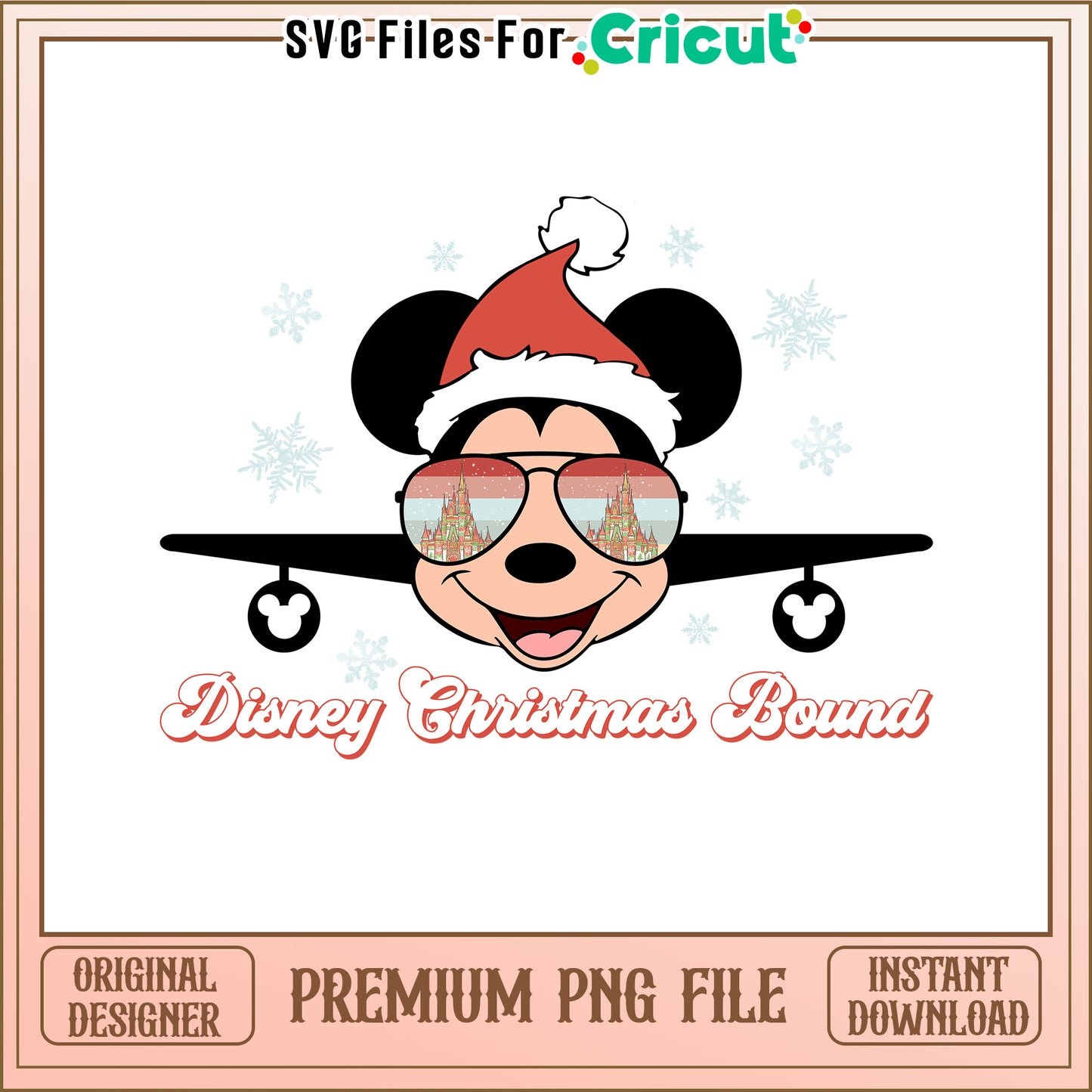 Disney Christmas Bound PNG Design for Cricut, instant download available