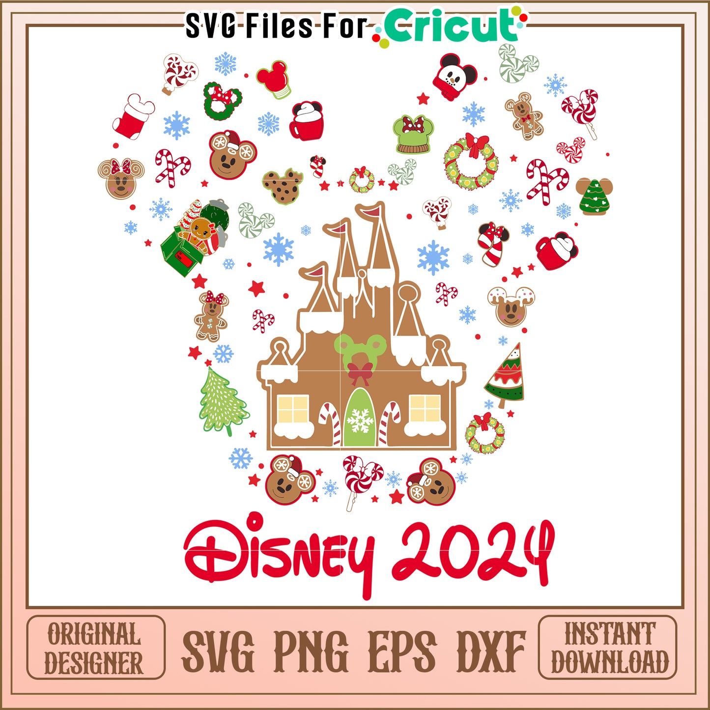 Disney Christmas SVG Design 2024