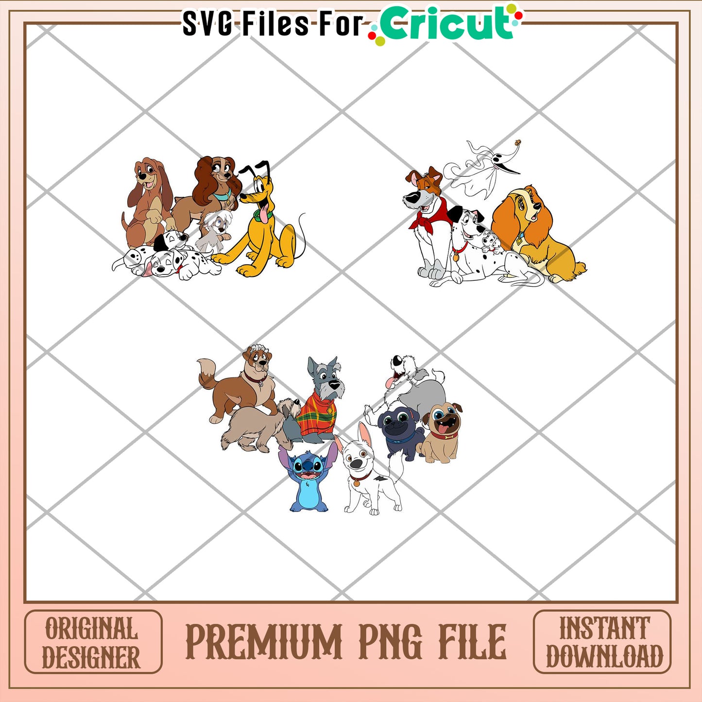 Disney Dogs PNG Bundle Instant Download