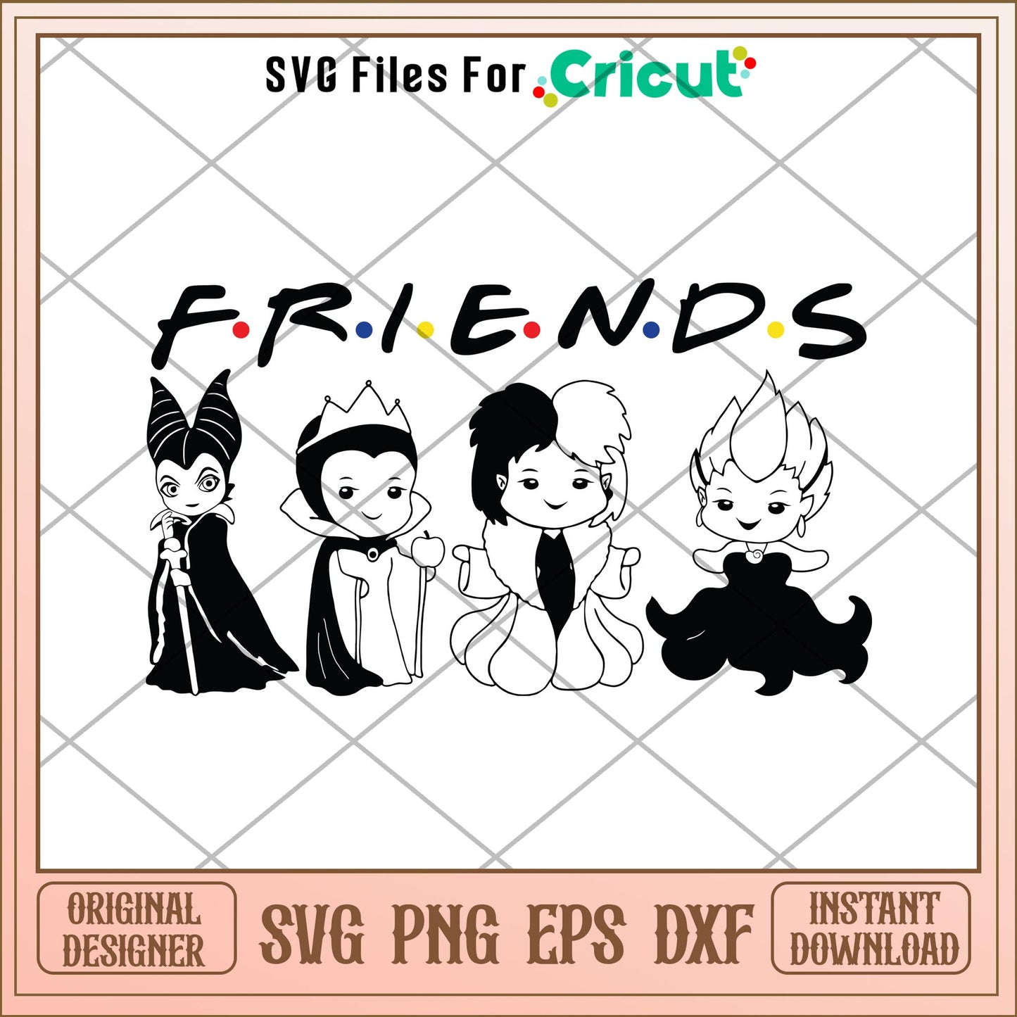 Disney Evil Friends svg, Disney characters svg, Digital Download