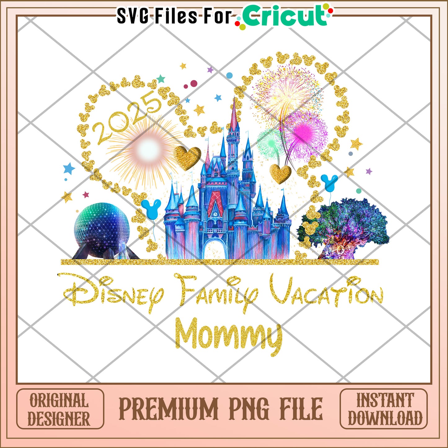 Disney Family Vacation 2025 PNG