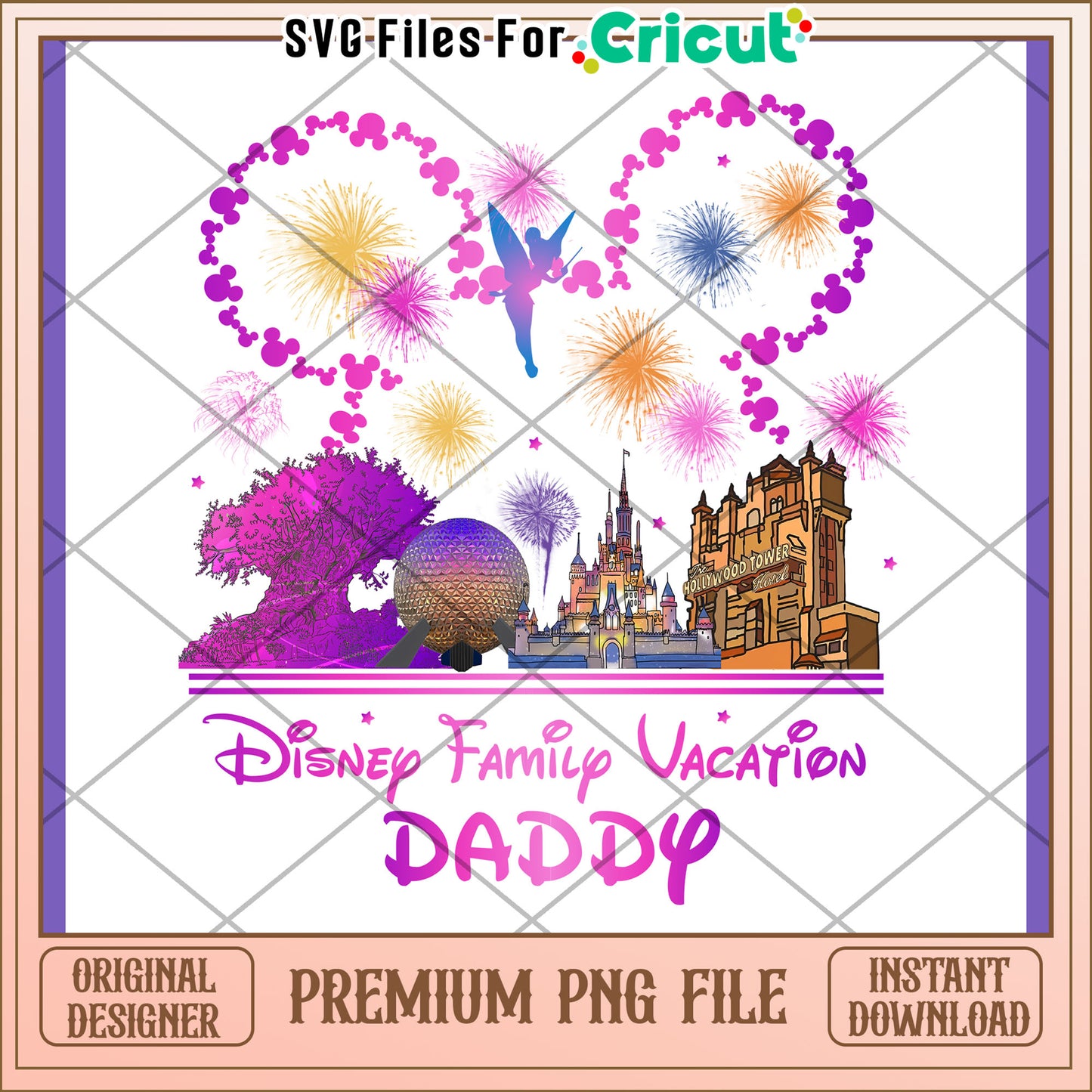 Disney Family Vacation Daddy PNG