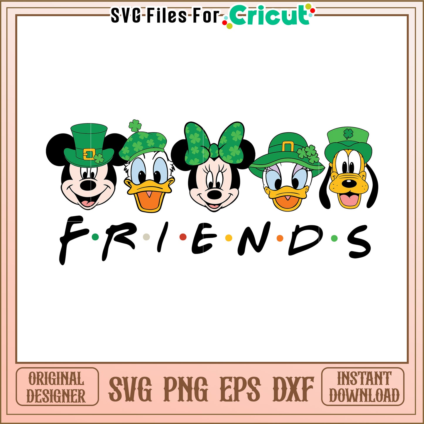Disney Friends St Patricks Day SVG