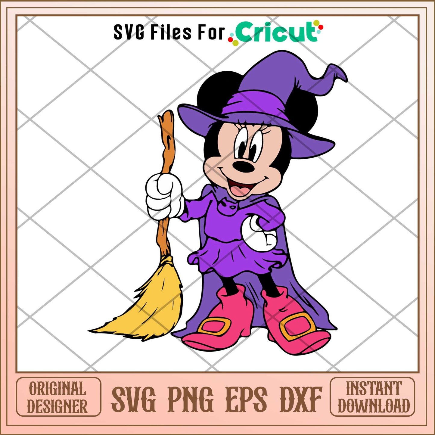 Disney Halloween Minnie Mouse Witch svg, Disney characters svg, Digital Download