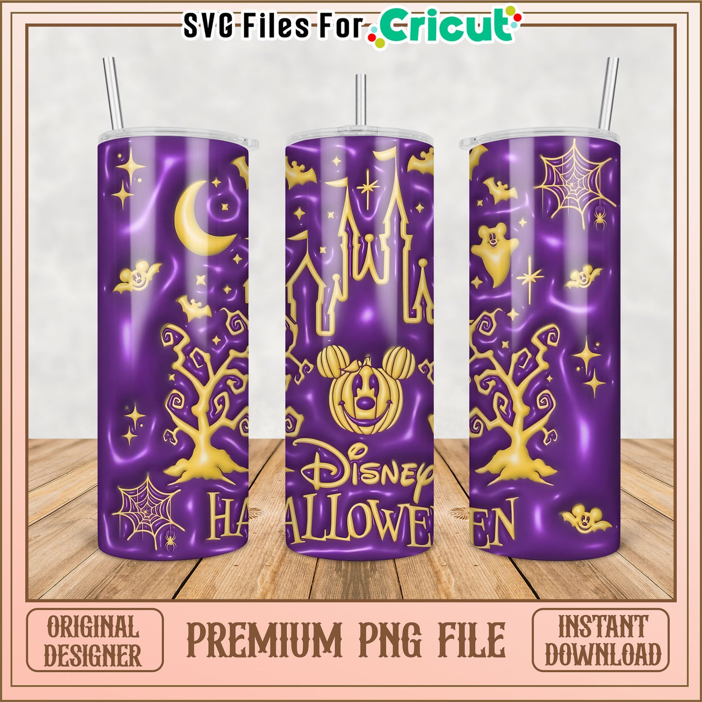 Disney Halloween Tumbler PNG Design