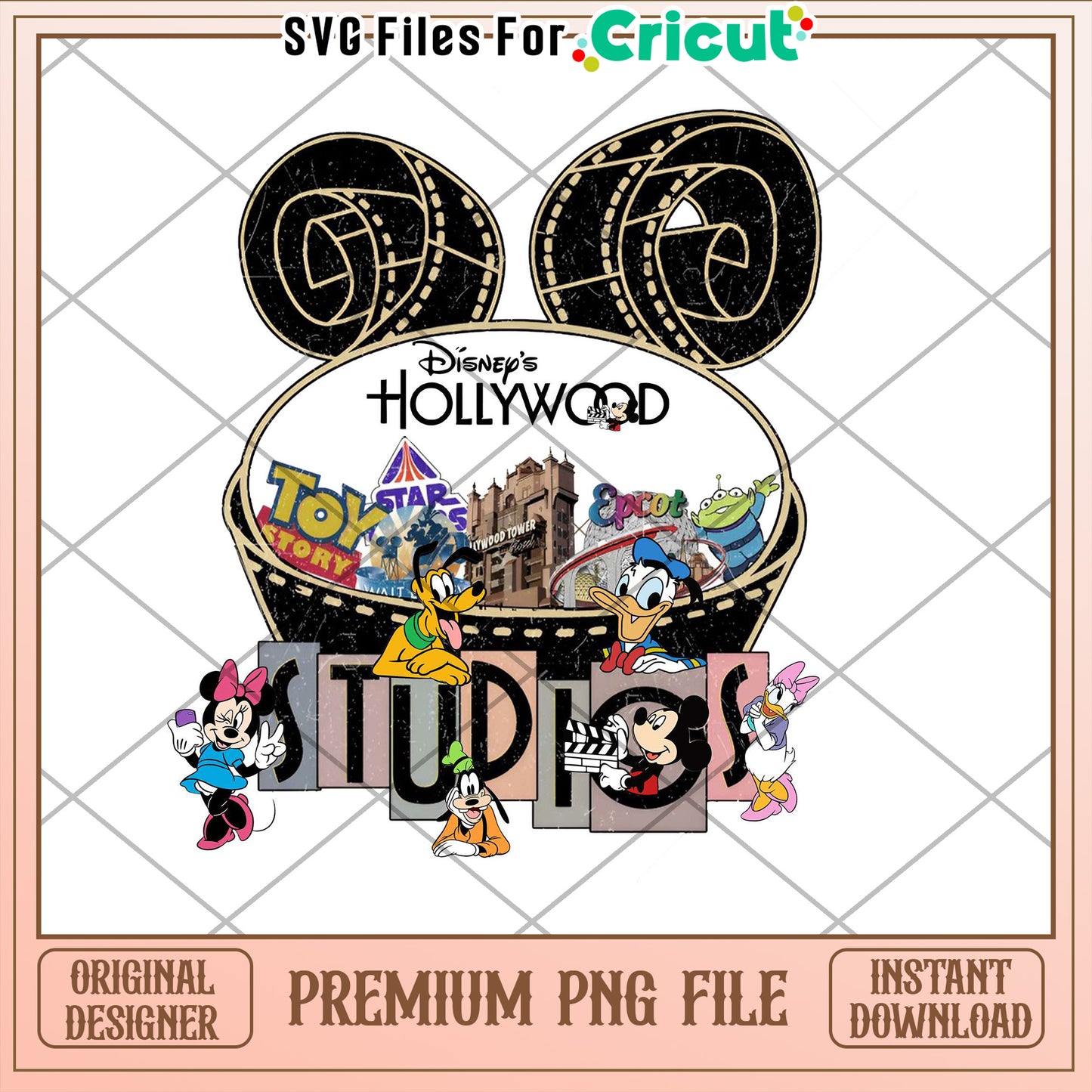 Disney Hollywood Studios PNG File for Cricut Crafts Downloadable Art