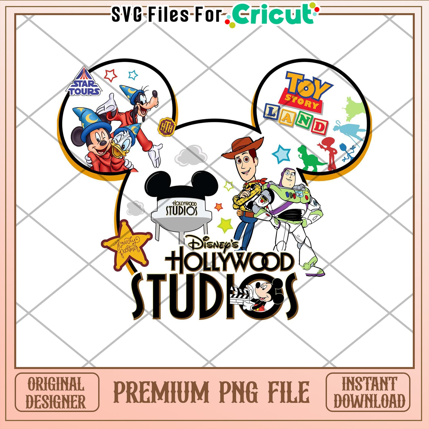 Disney Hollywood Studios PNG File for Cricut Design Projects