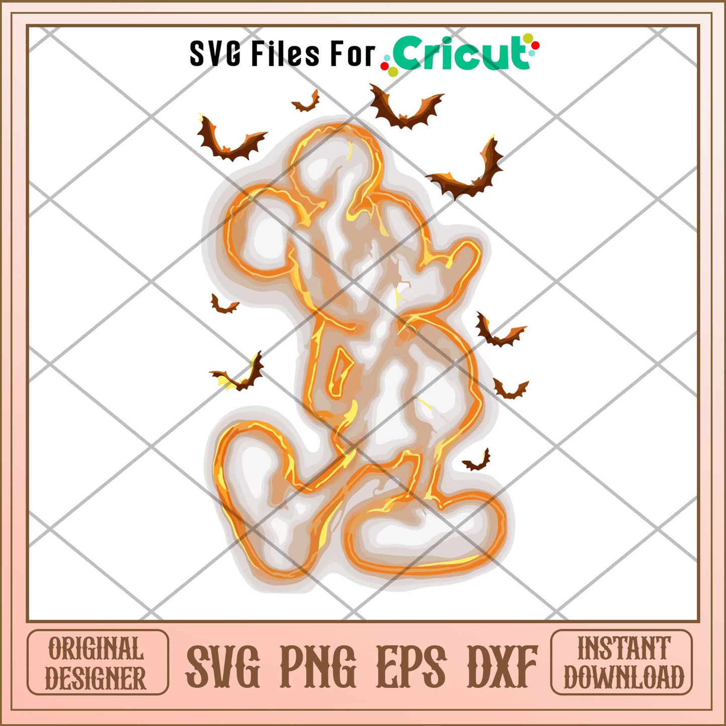 Disney Mickey Mouse fire halloween svg, disney characters svg, digital download