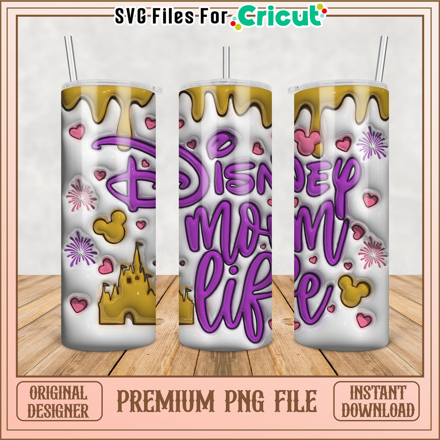 Disney Mom Life Tumbler PNG