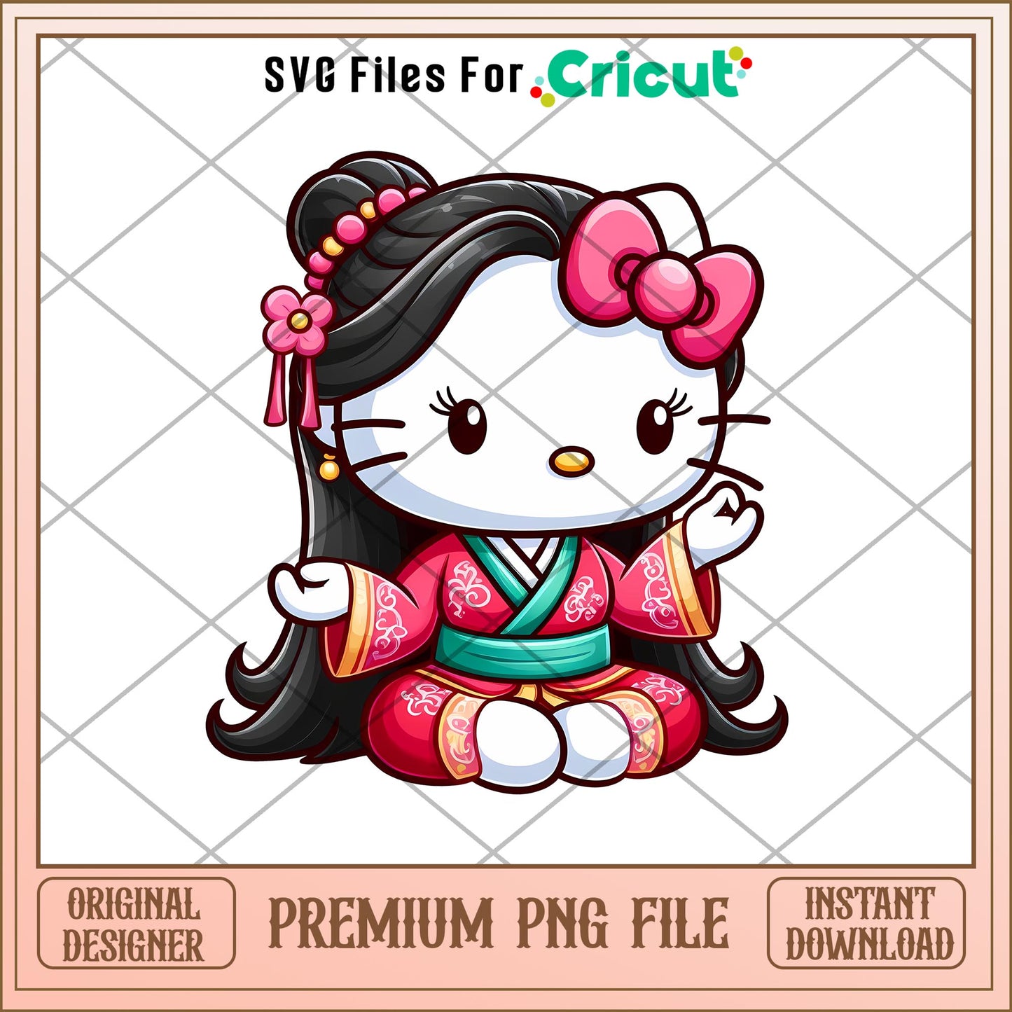 Disney Princess Mulan Hello Kitty png, Disney princess name png, digital download