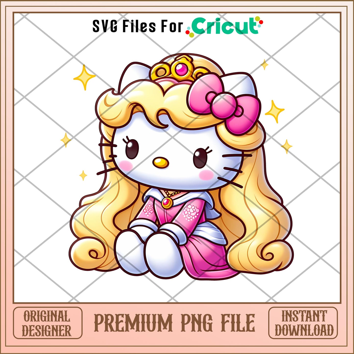 Disney Princess aurora Hello Kitty png, Disney princess name png, digital download