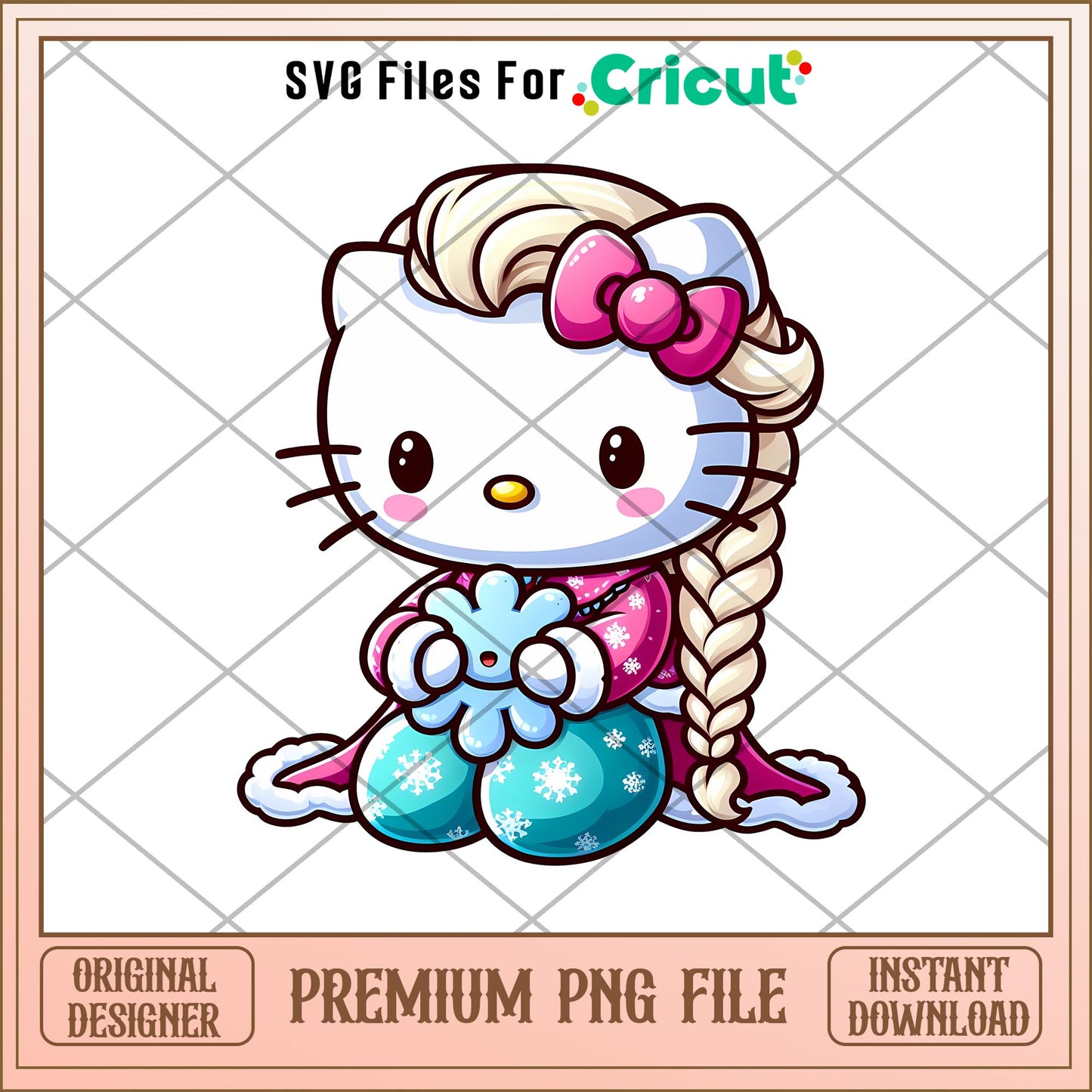 Disney Princess elsa Hello Kitty png, Disney princess name png, digital download