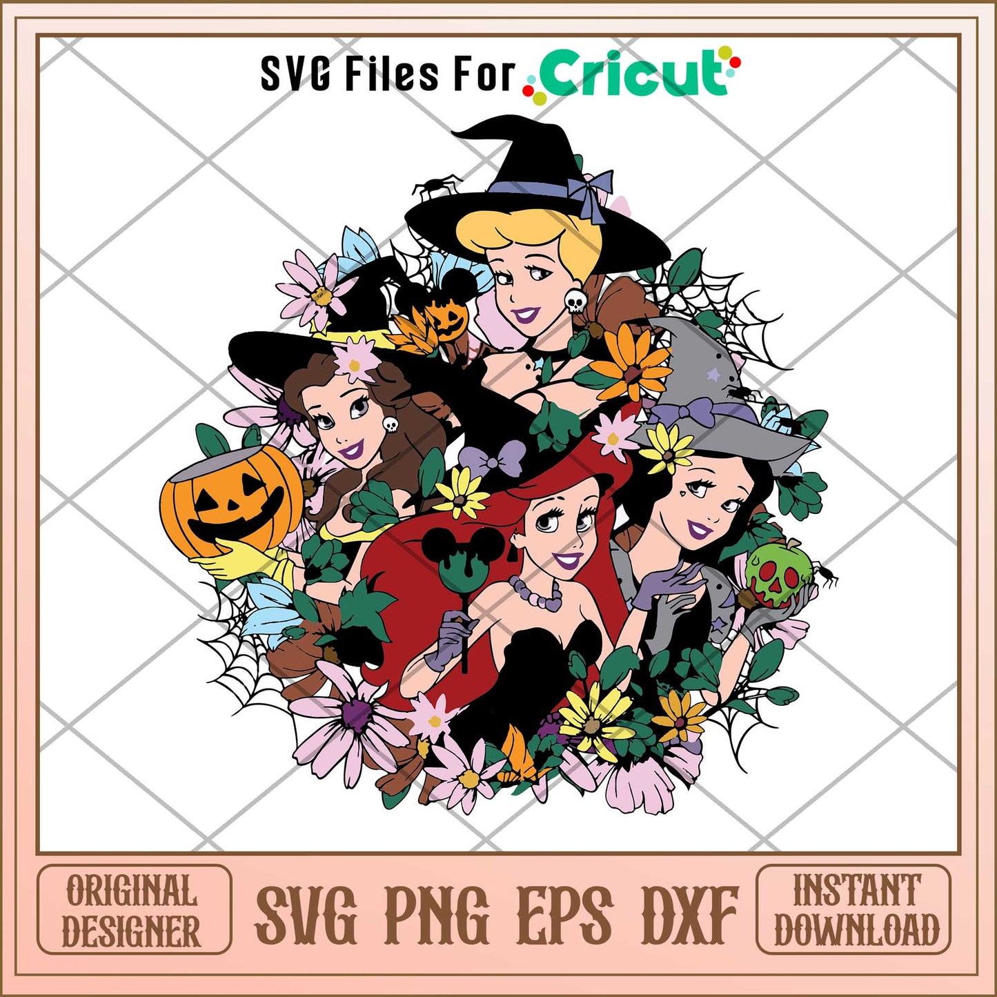 Disney Princess halloween svg, Disney princess name svg, digital download