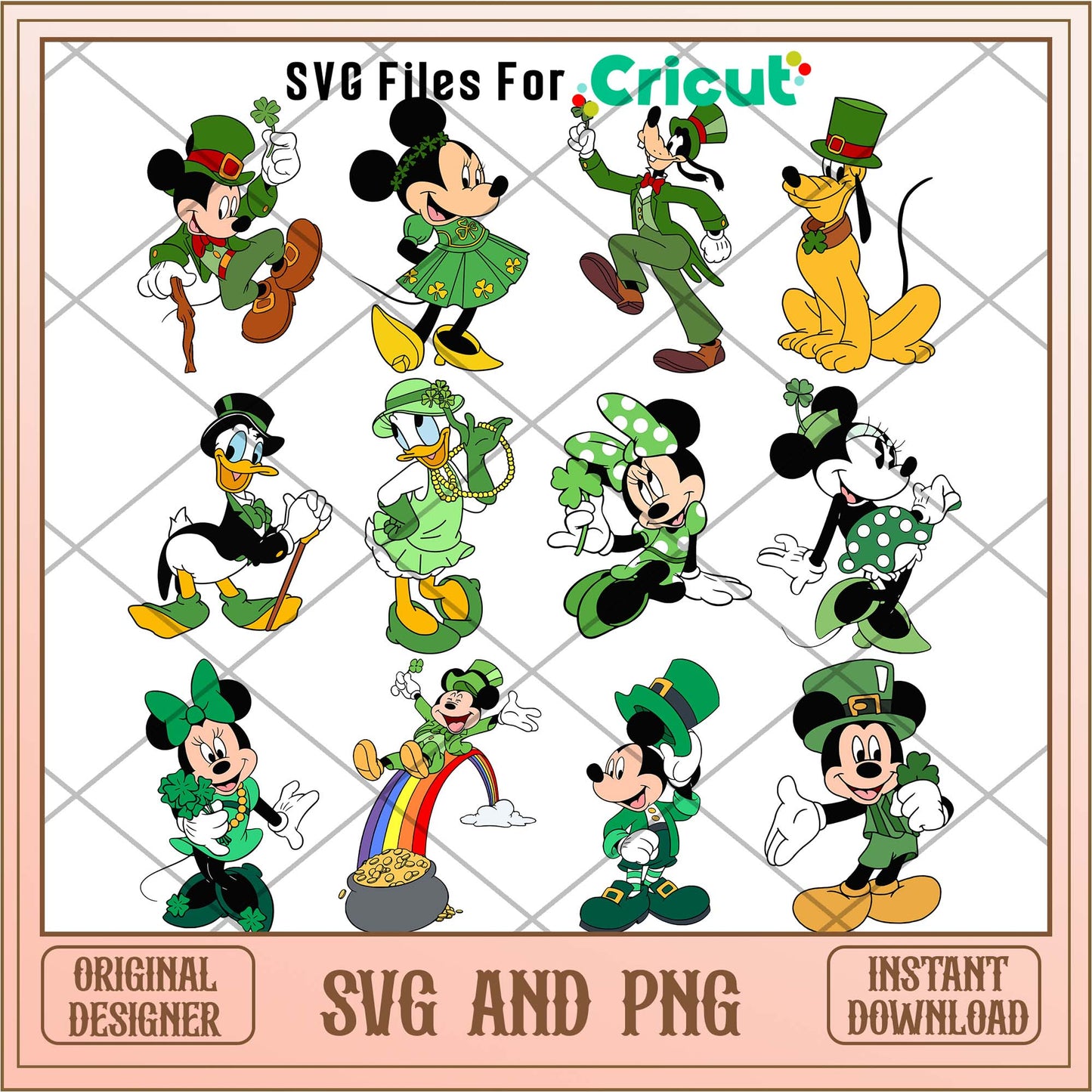 Disney friends St.patrick day svg bundle