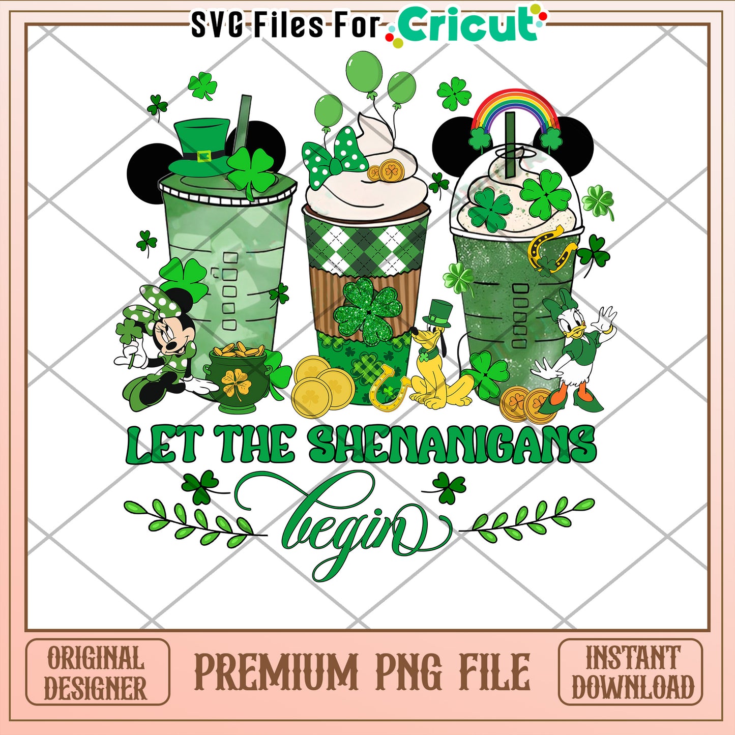 Disney St Patricks Day PNG Sublimation