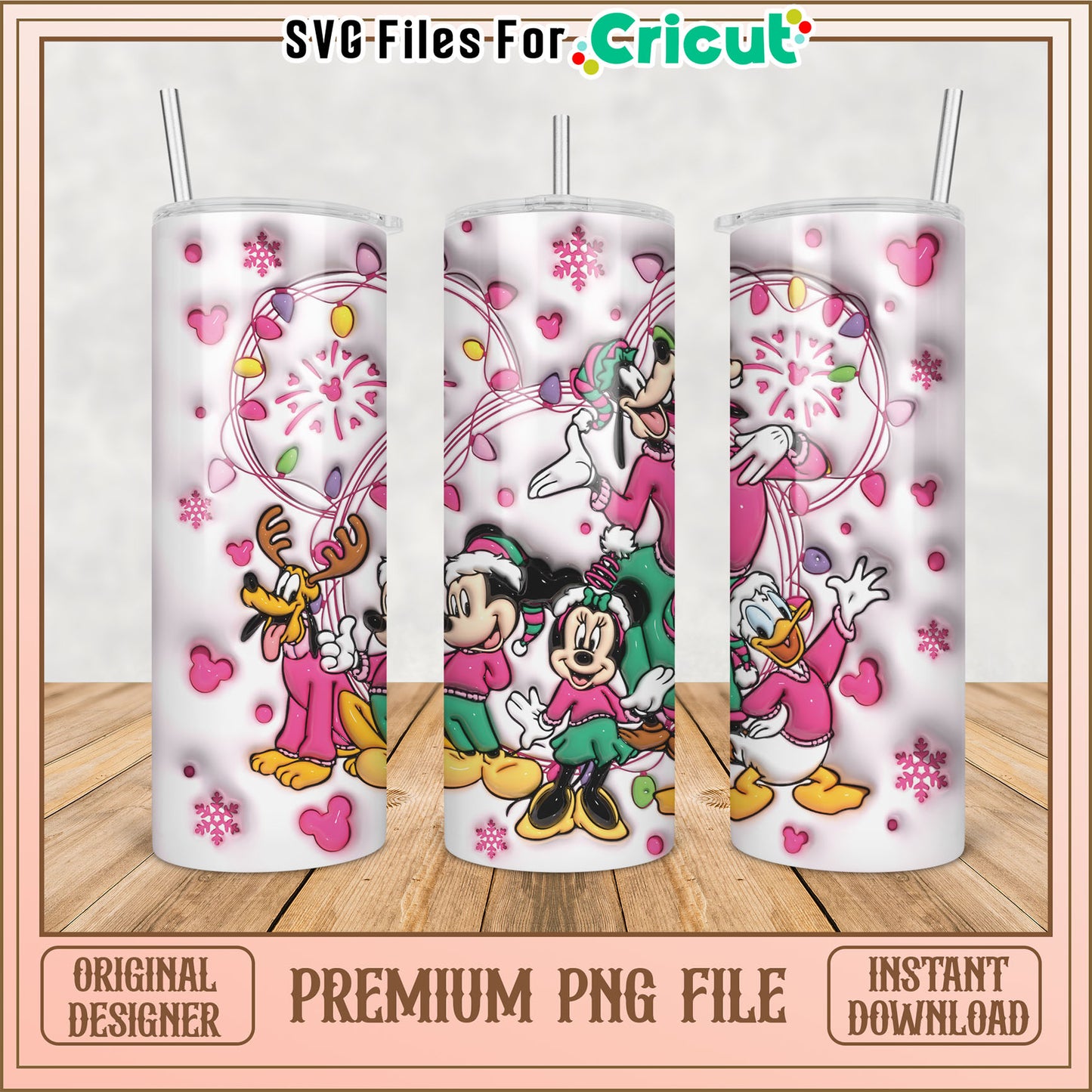 Disney Themed Tumbler PNG File for Cricut Craft Projects Online