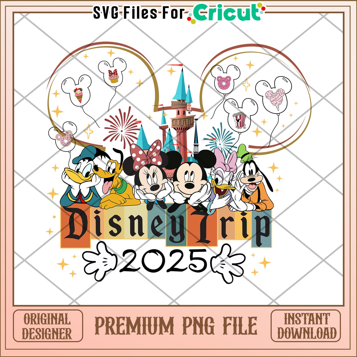 Disney Trip 2025 Family Memory PNG Design Download