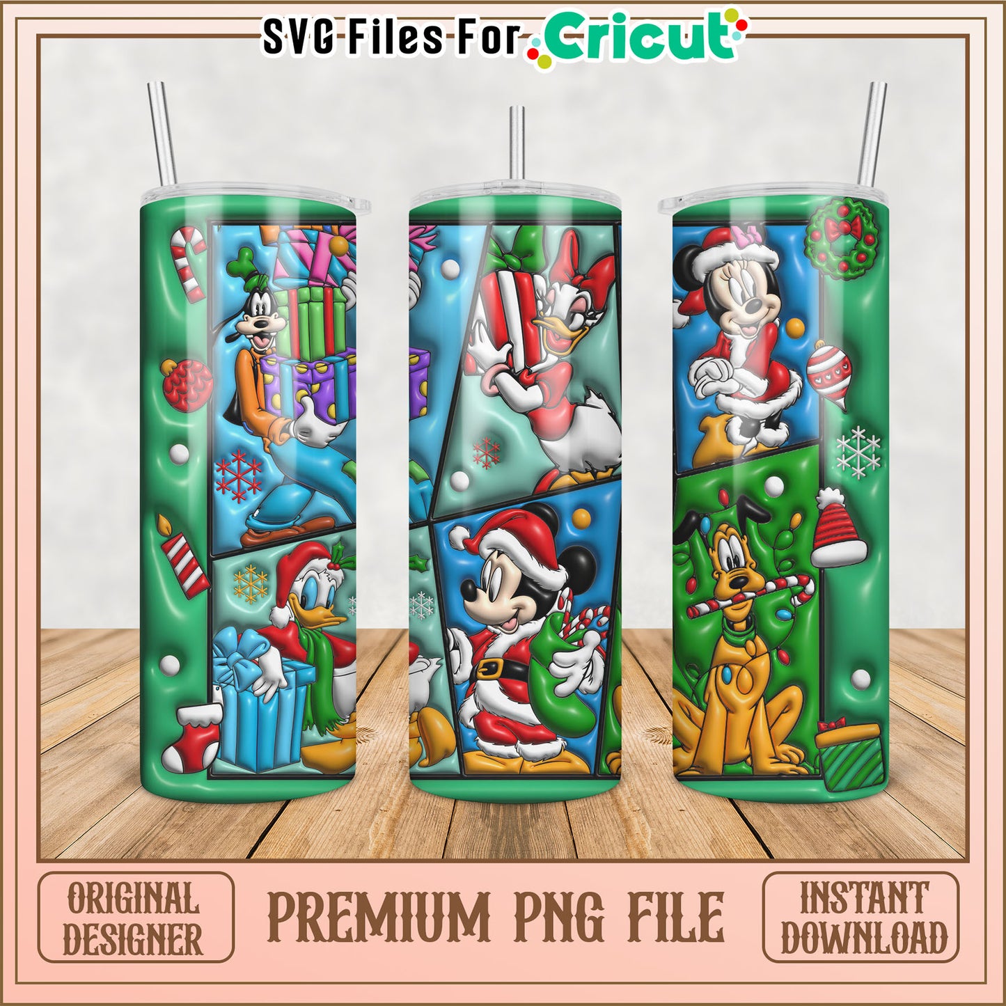 Disney Tumbler PNG Design for Cricut Holiday Crafts Download